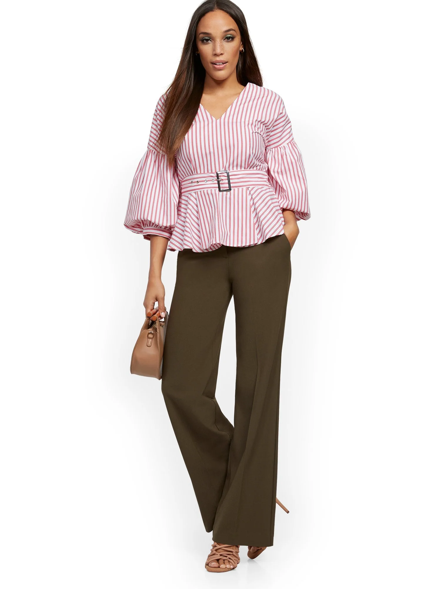 Paperbag-Waist Wide-Leg Pant - 7th Avenue - Image 12