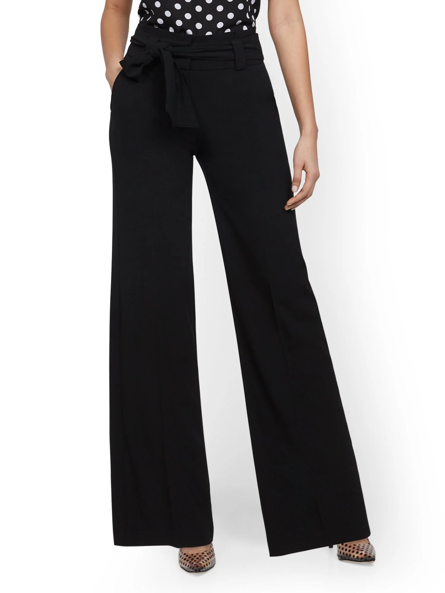Paperbag-Waist Wide-Leg Pant - 7th Avenue - Image 2