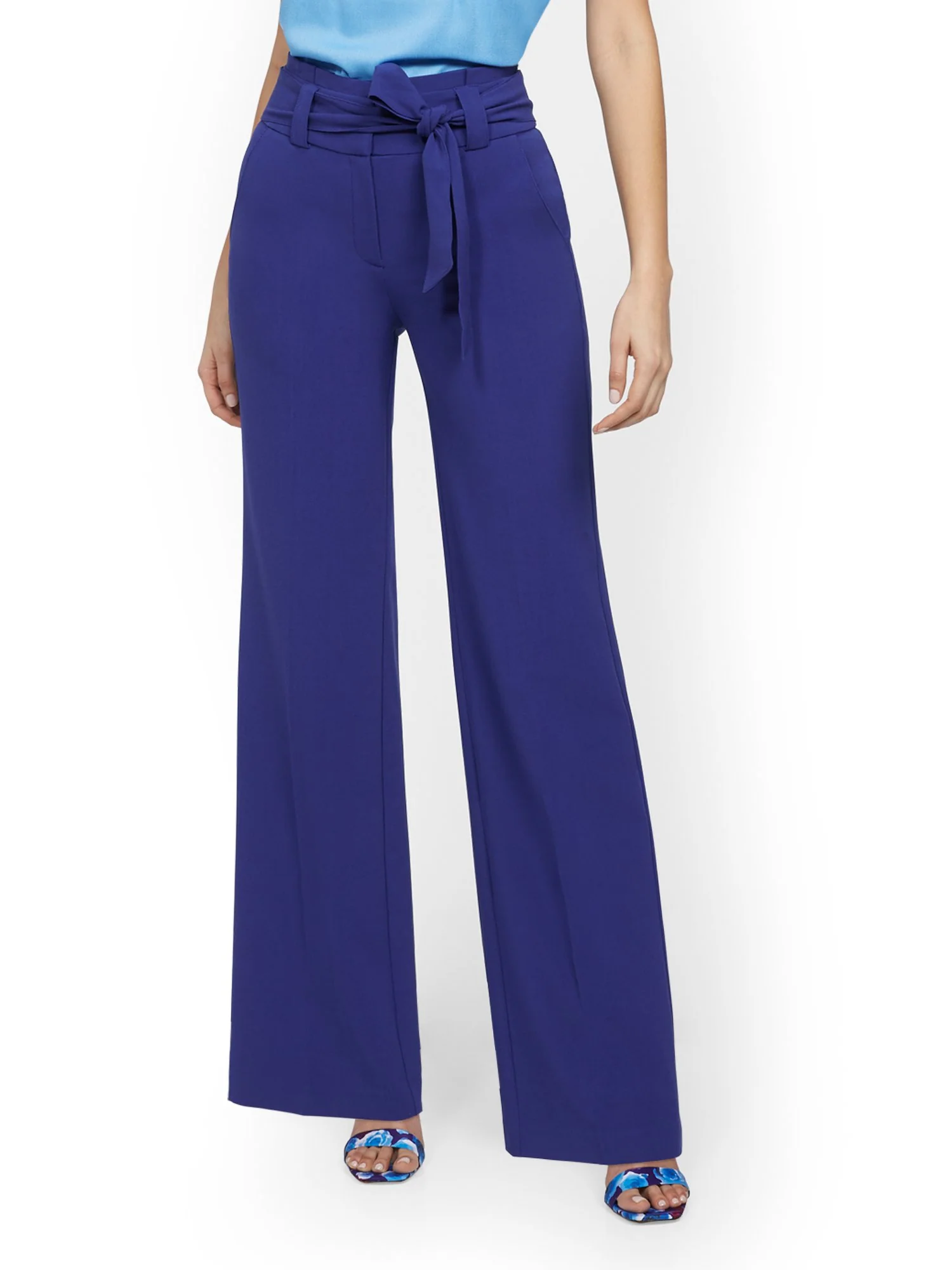 Paperbag-Waist Wide-Leg Pant - 7th Avenue - Image 6