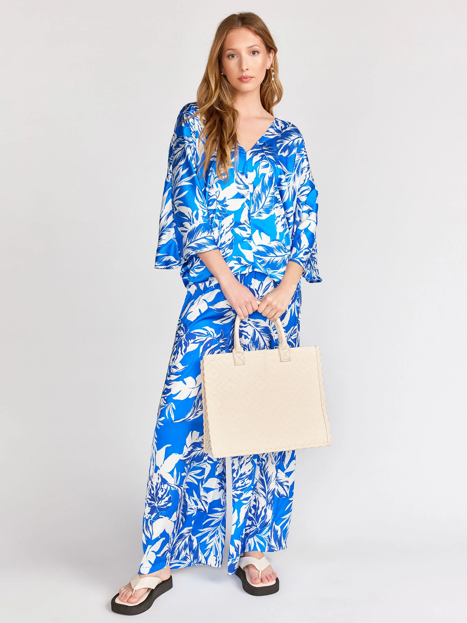 Paradise Blue Satin Top - Flying Tomato - Image 3