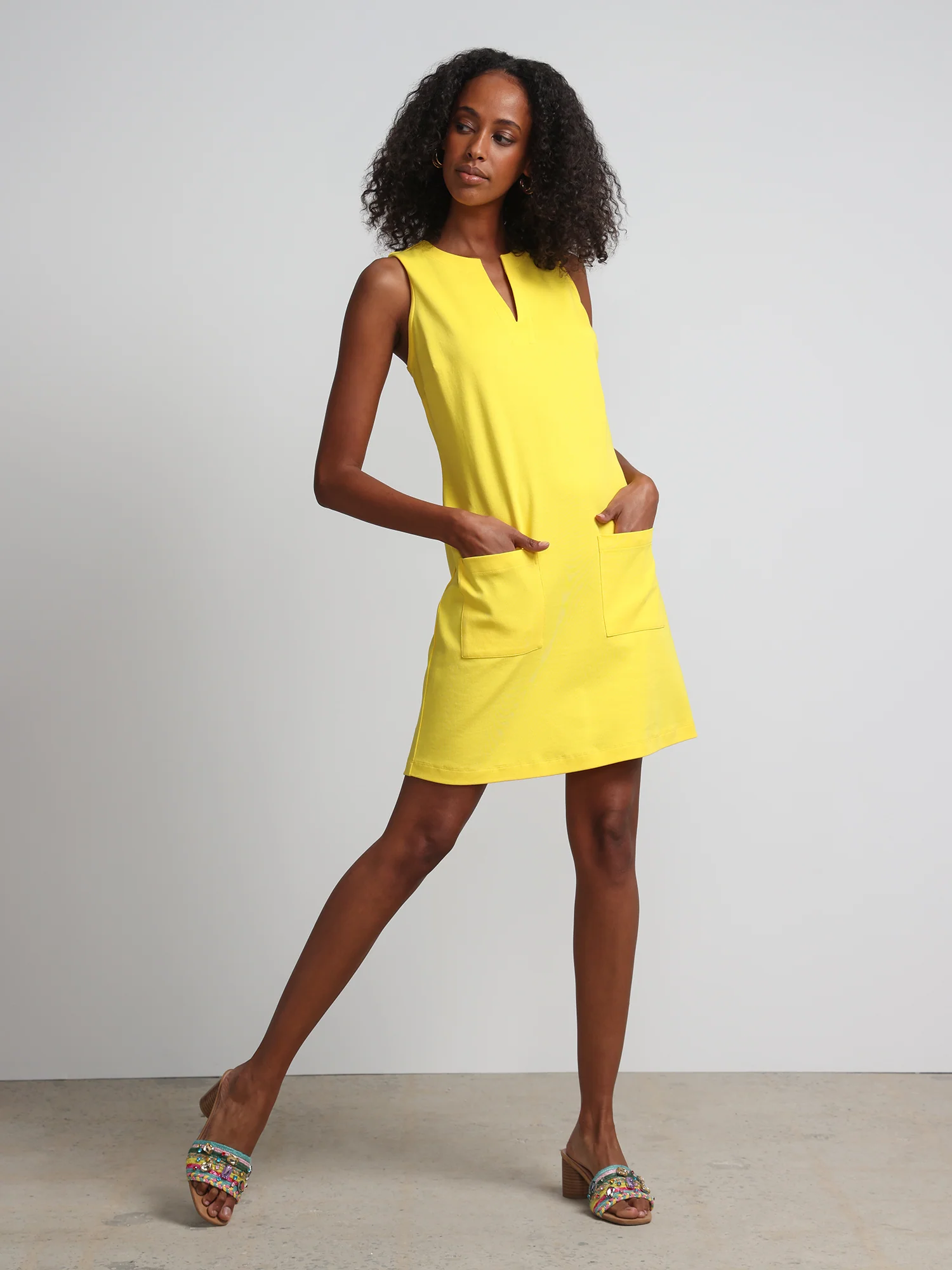Patch-Pocket Shift Dress - City Knits - Image 23