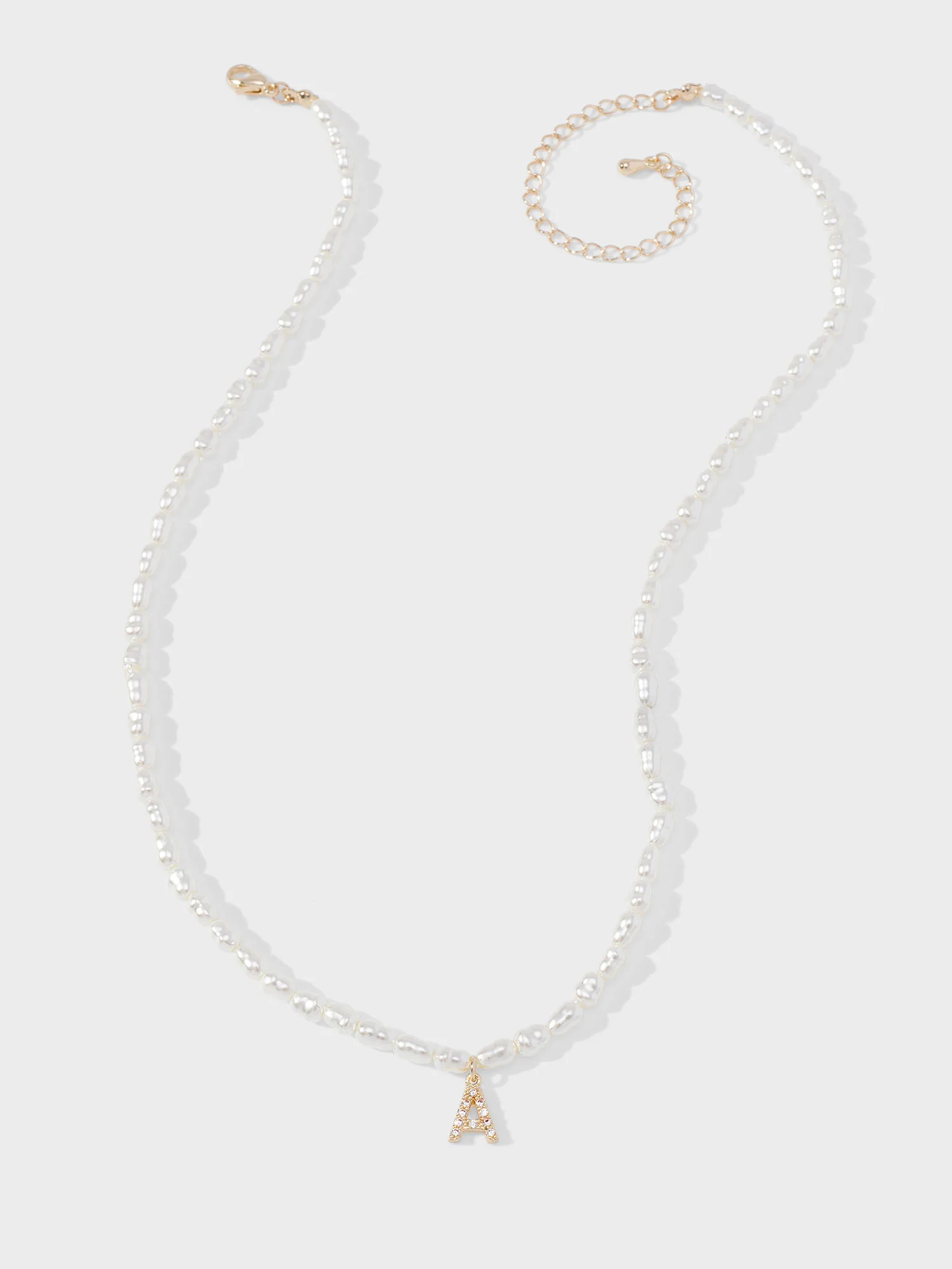 La Radiant Pearl Beaded Initial "L" Necklace - Brands We Love - Image 2