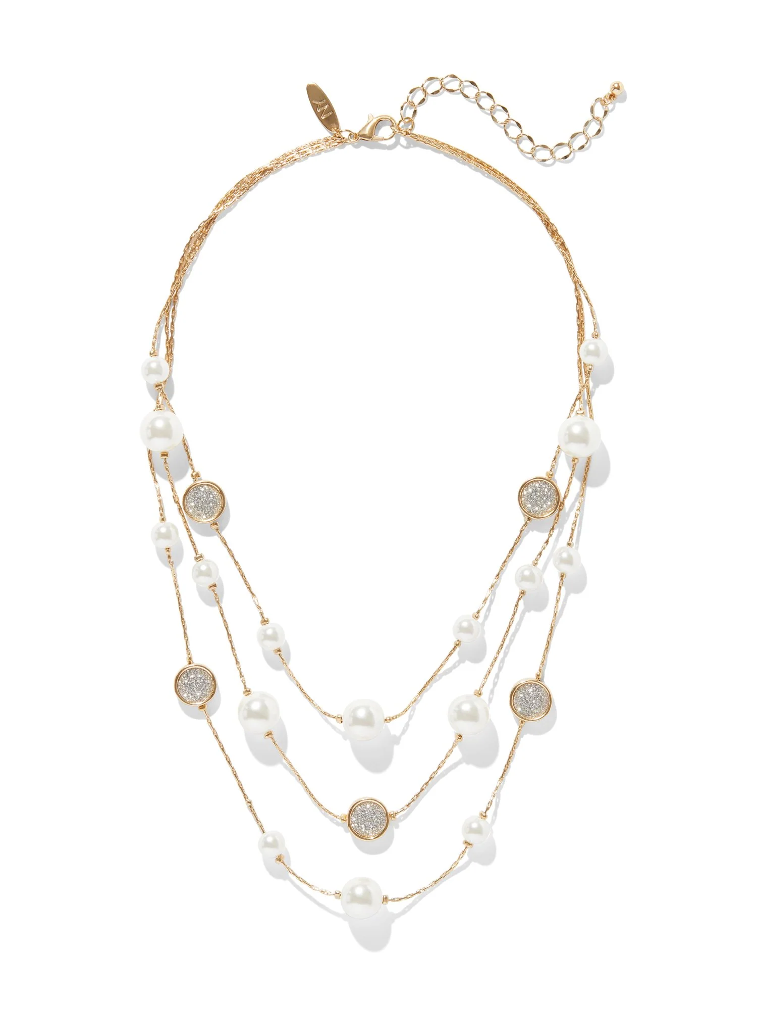 Pearl & Crystal Layered Necklace