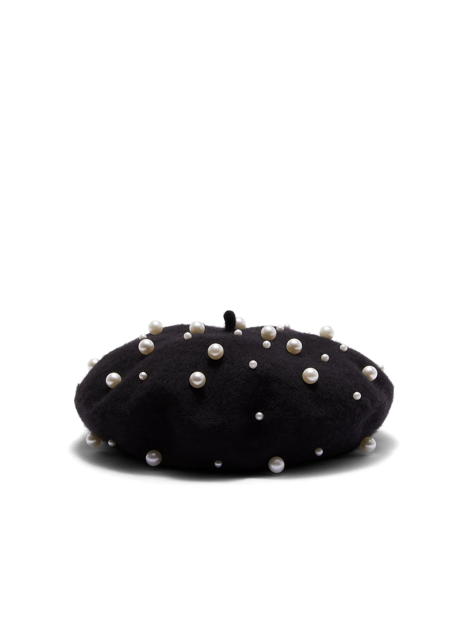 Pearl-Embroidered Beret