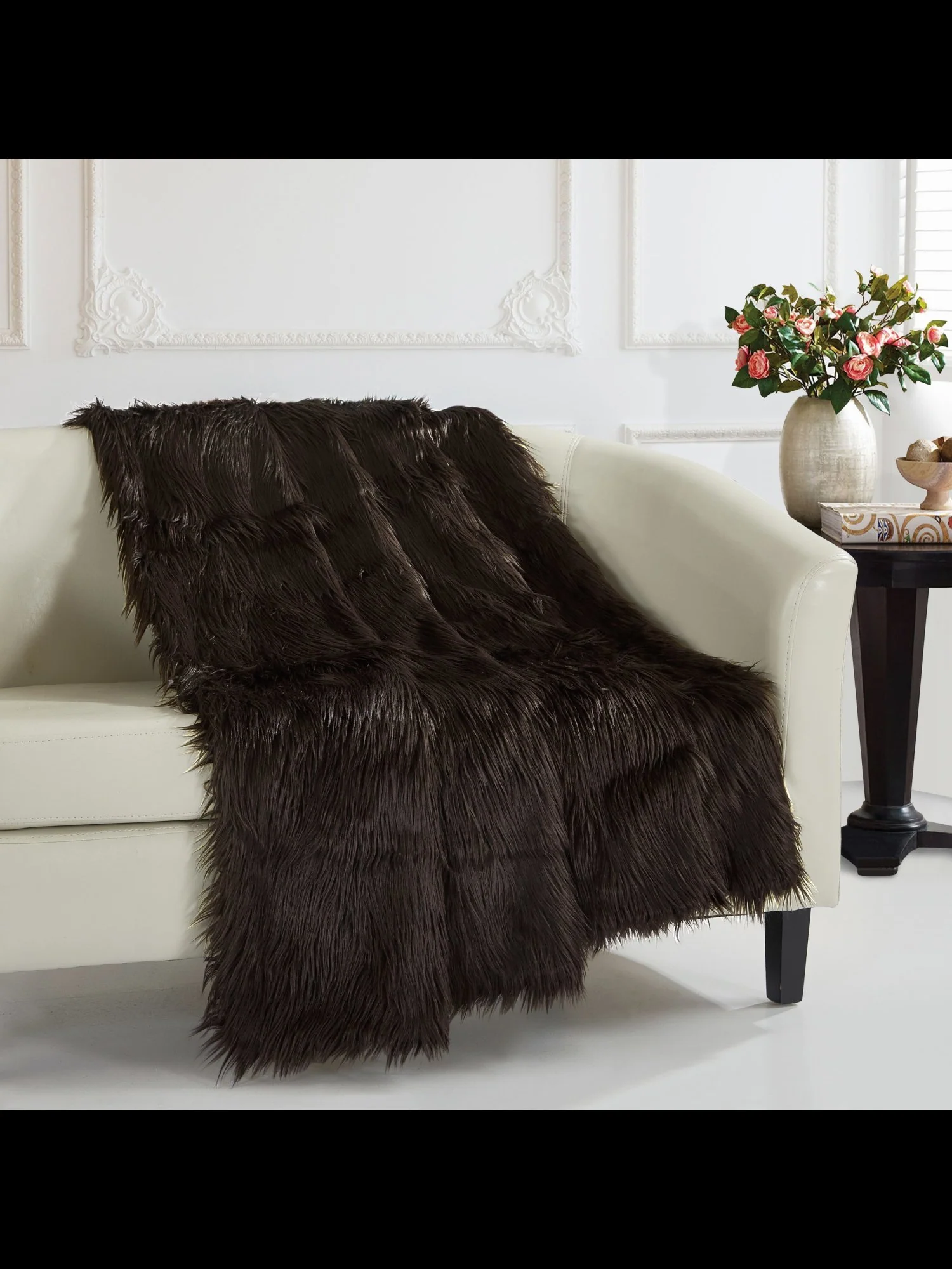 Penina Ultra Plush Faux-Fur Throw Blanket - NY&C x Chic Home - Image 9