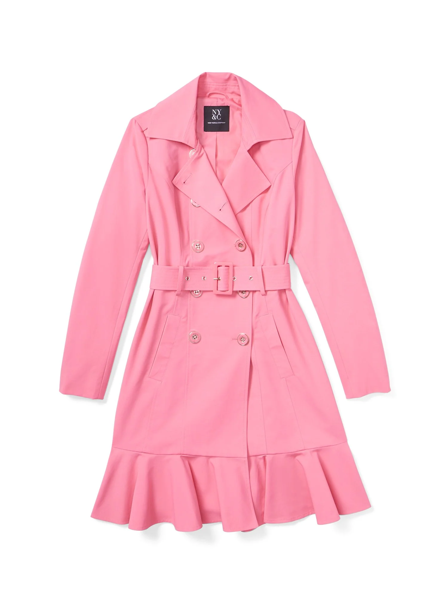 Peplum Belted Trenchcoat - City Trench Collection - Image 8