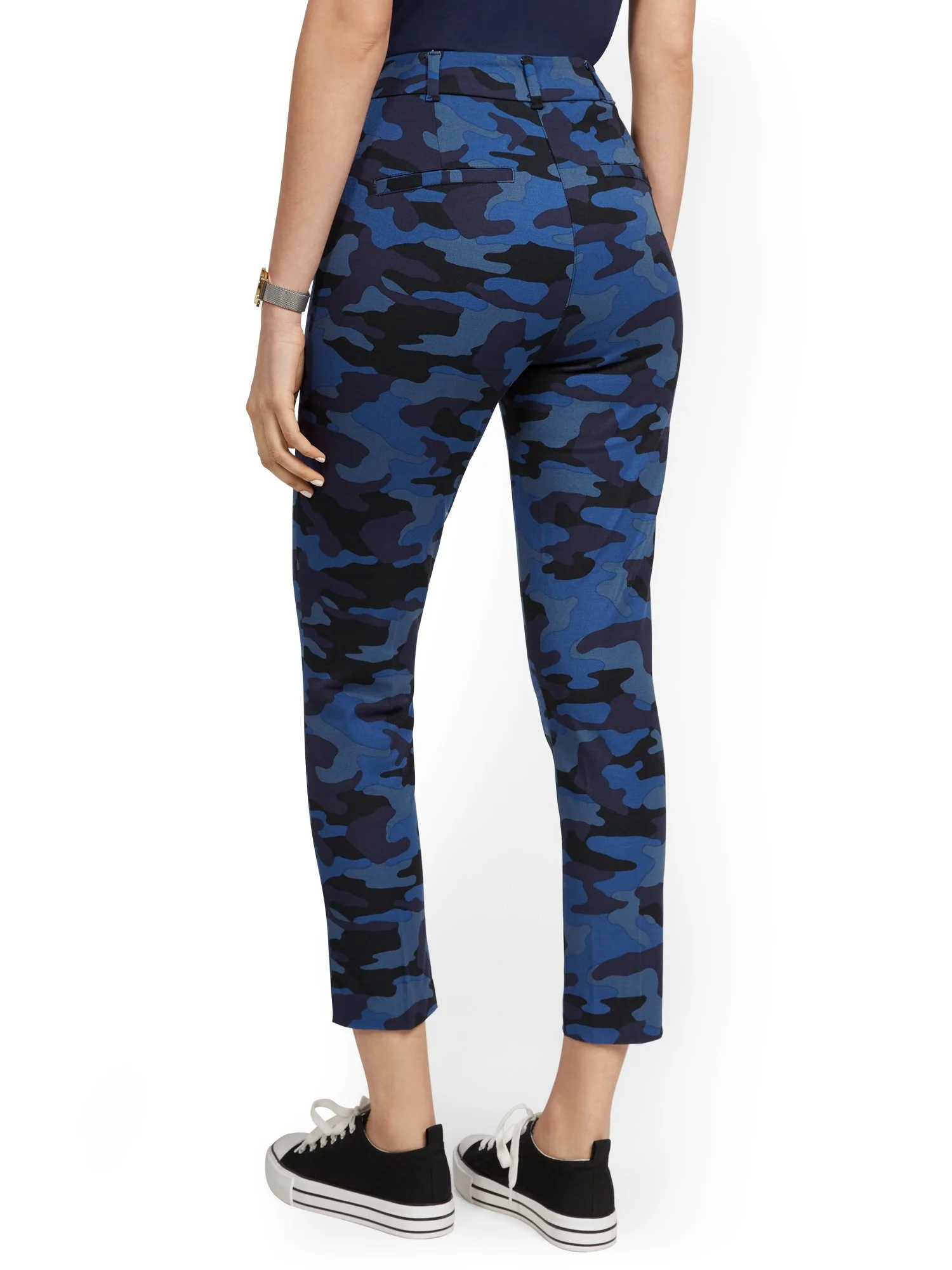 Petite Audrey High-Waisted Ankle Pant - Camo-Print - Image 8