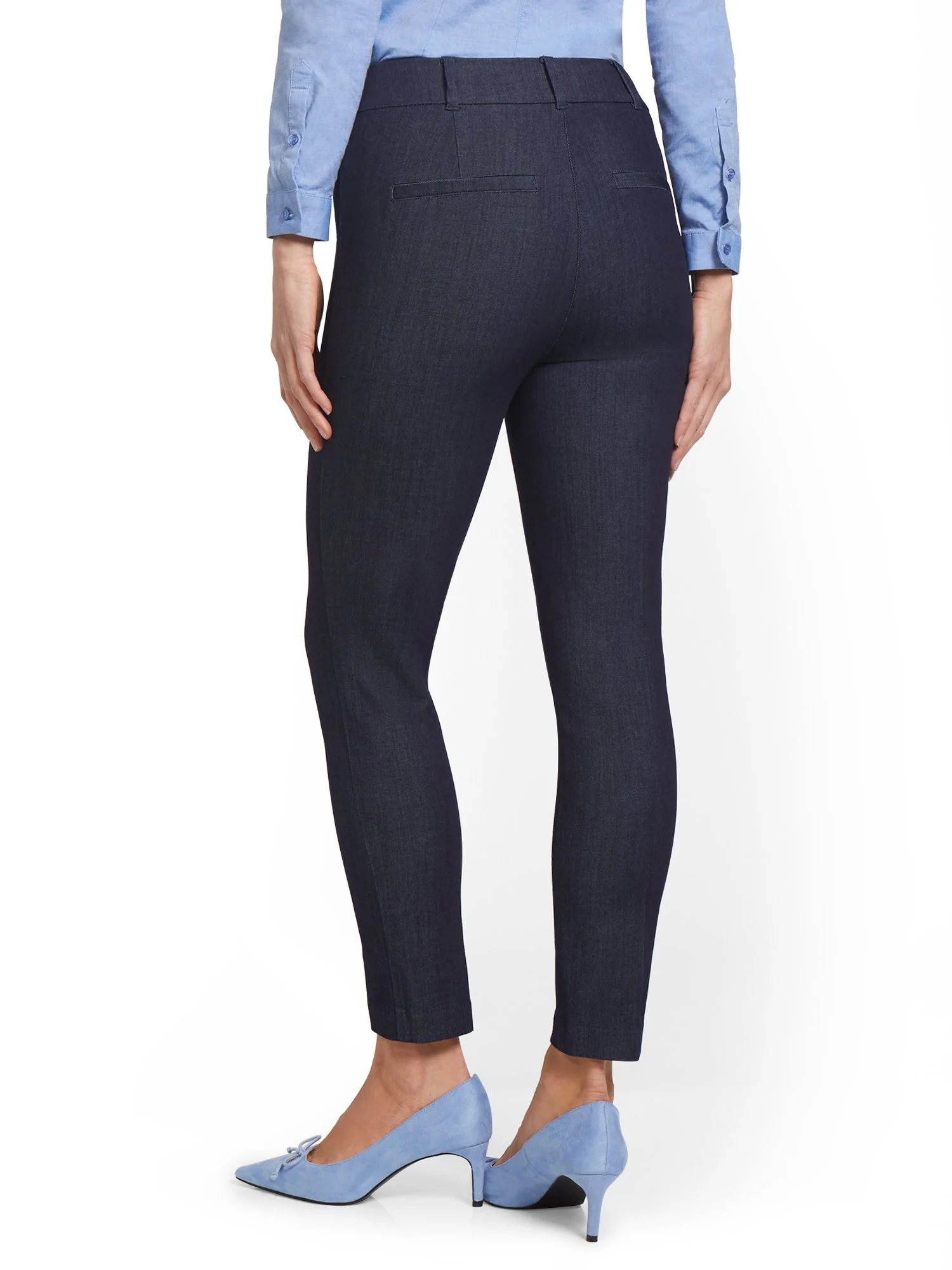 Petite Audrey High-Waisted Ankle Pant - Denim Wash - Image 2