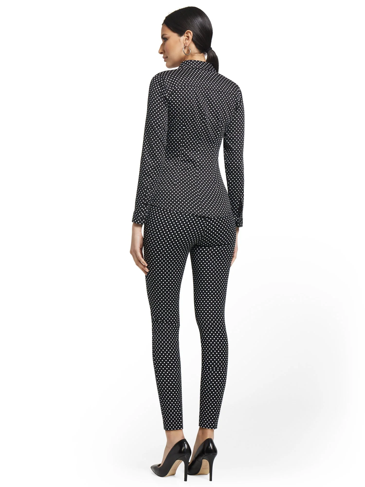 Petite Audrey High-Waisted Ankle Pant - Polka Dot-Print - Image 2