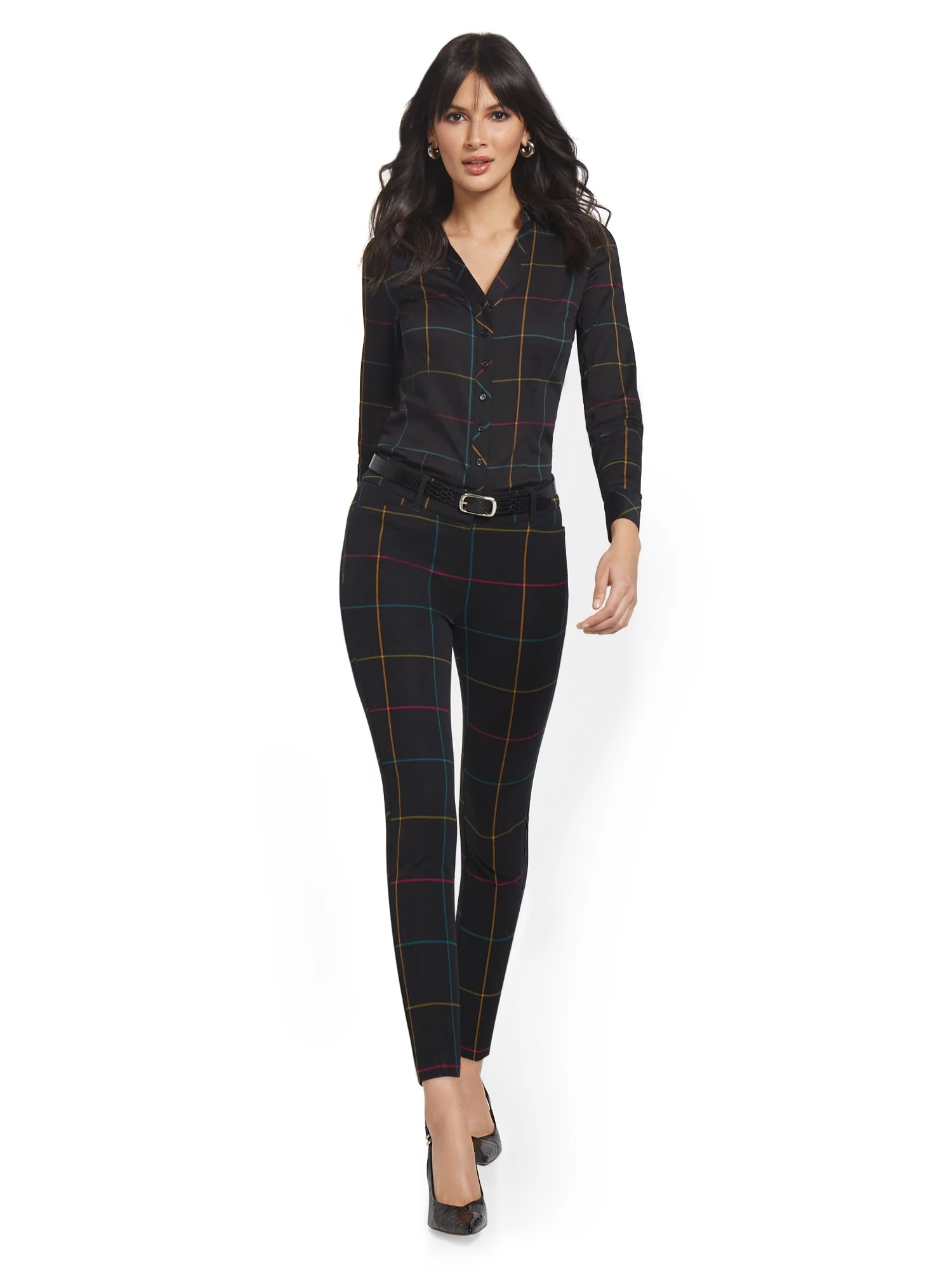 Petite Audrey High-Waisted Ankle Pant - Rainbow - Image 3