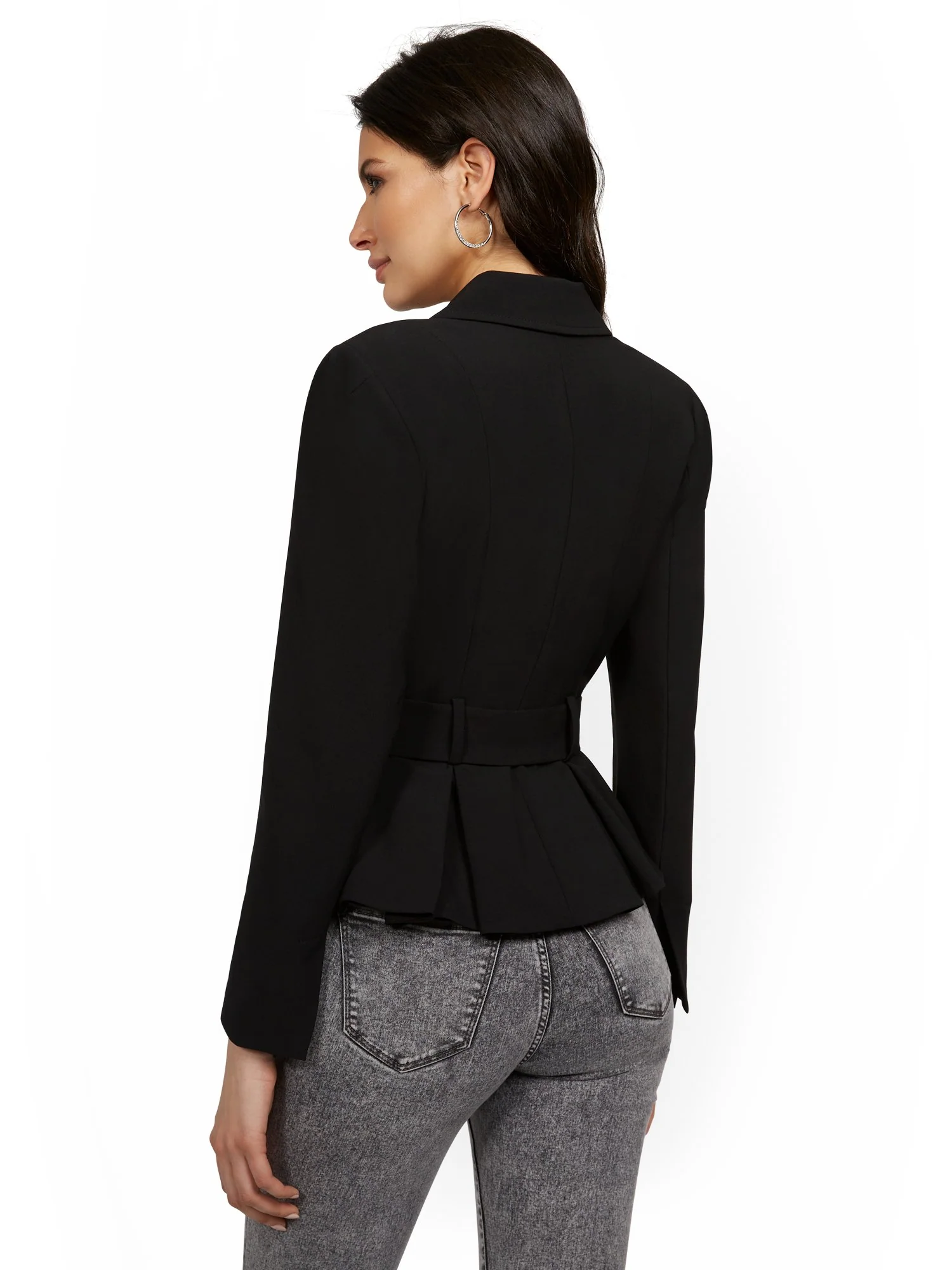 Petite Belted Peplum Jacket - Image 3