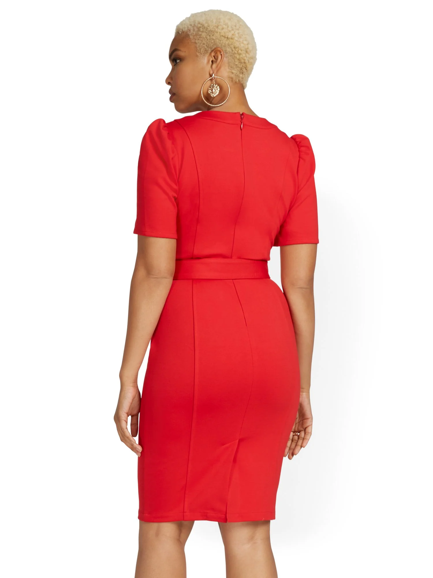 Petite Belted Sheath Dress - Superflex - Image 6