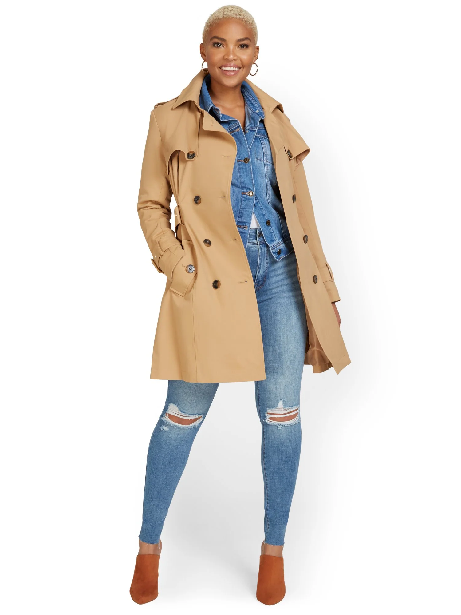 Petite Belted Trenchcoat - City Trench Collection - Image 6