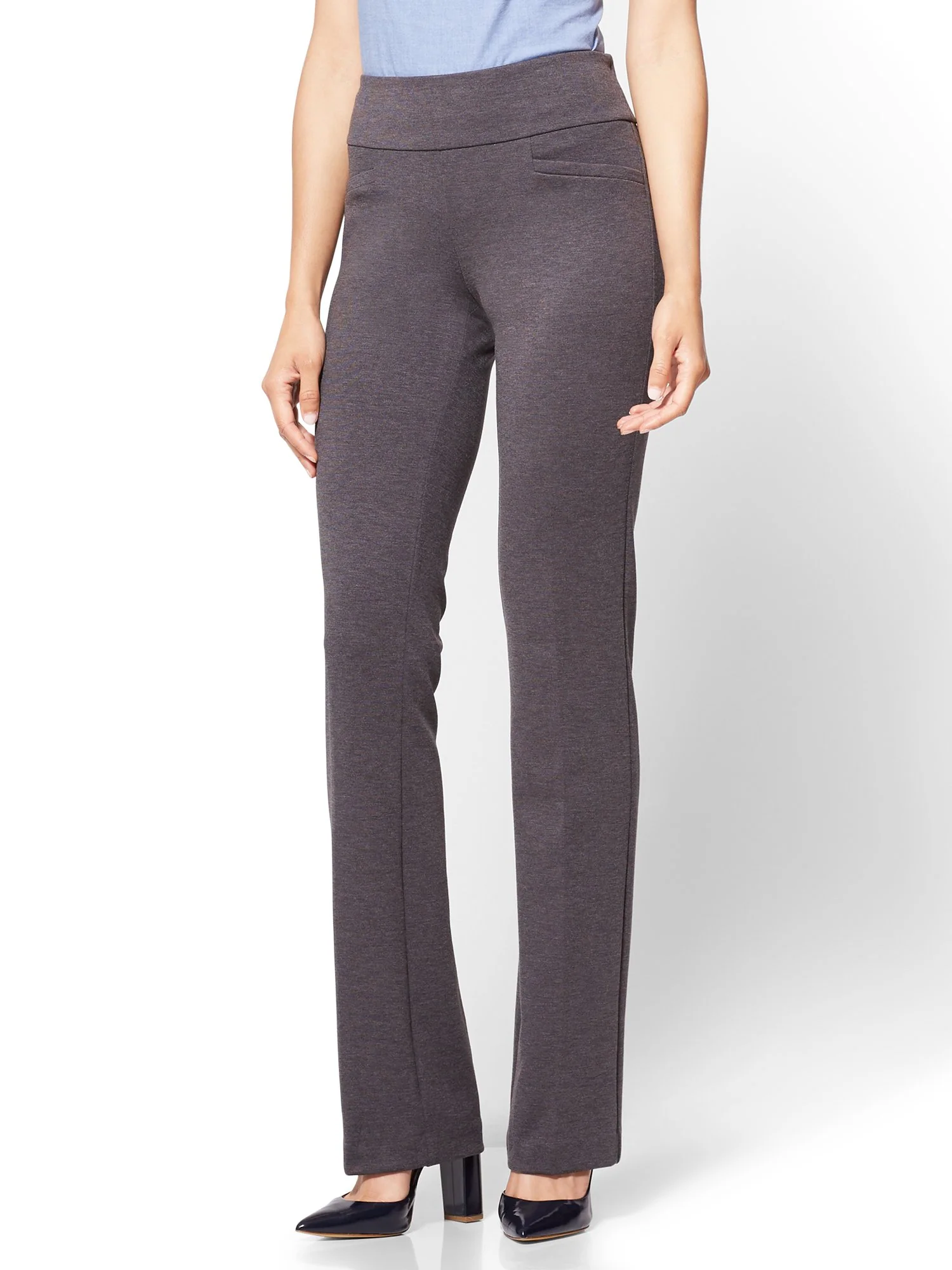 Petite Bootcut Pull-On Pant - Signature Fit - Ponte - 7th Avenue
