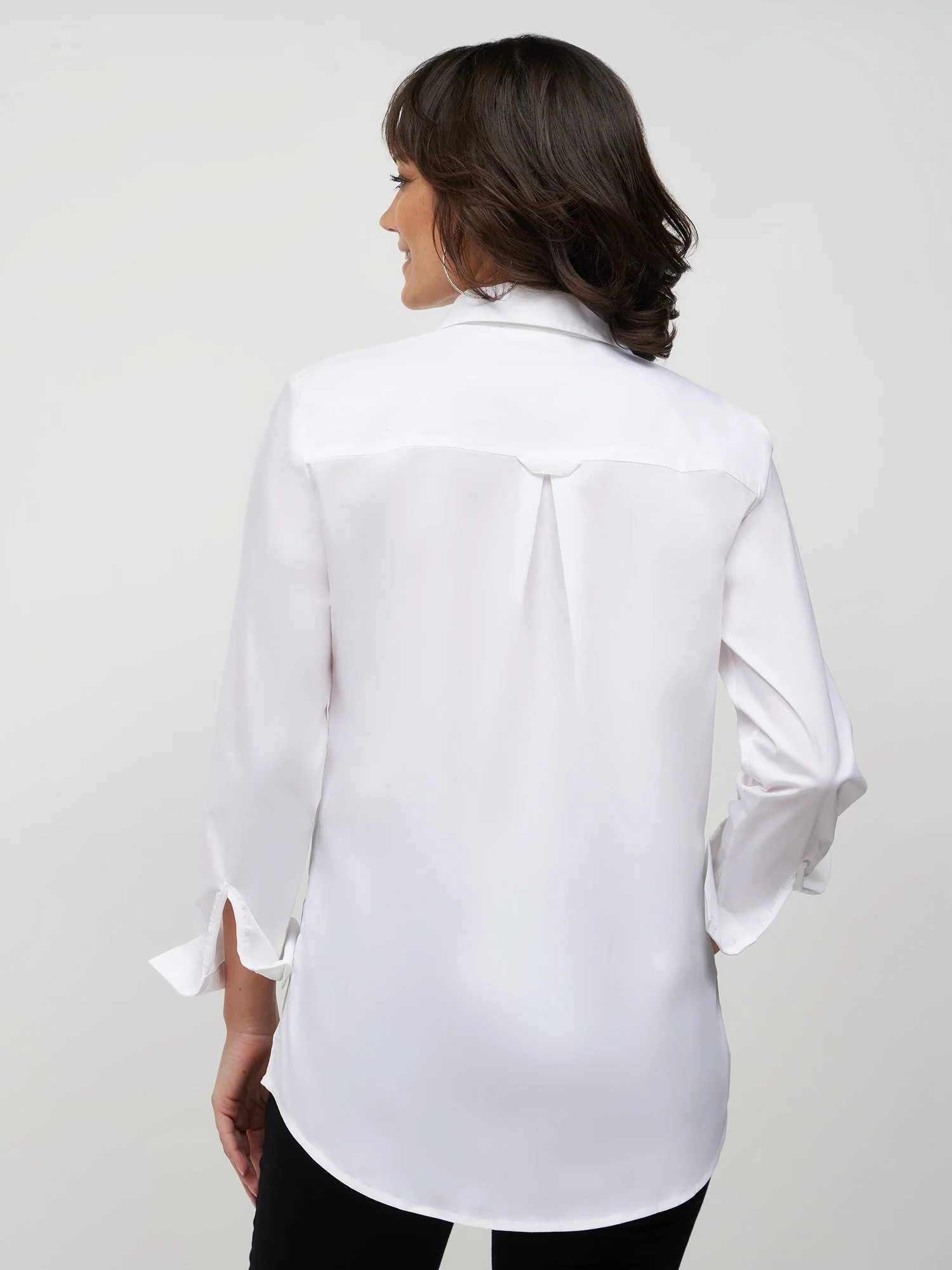 Petite Boyfriend Button-Front Secret Snap - NY&C Madison Shirt® - Image 6