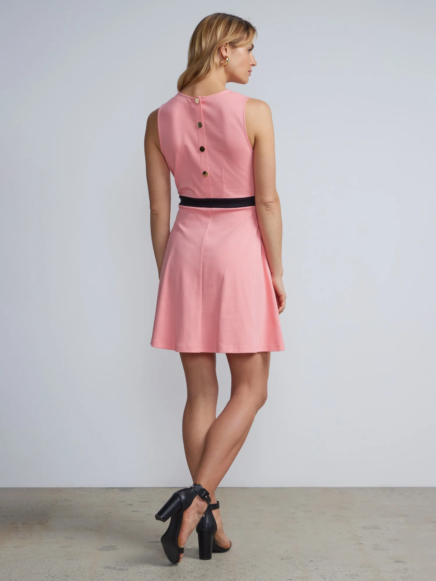 Petite Button-Back Flare Dress - City Knits - Image 15