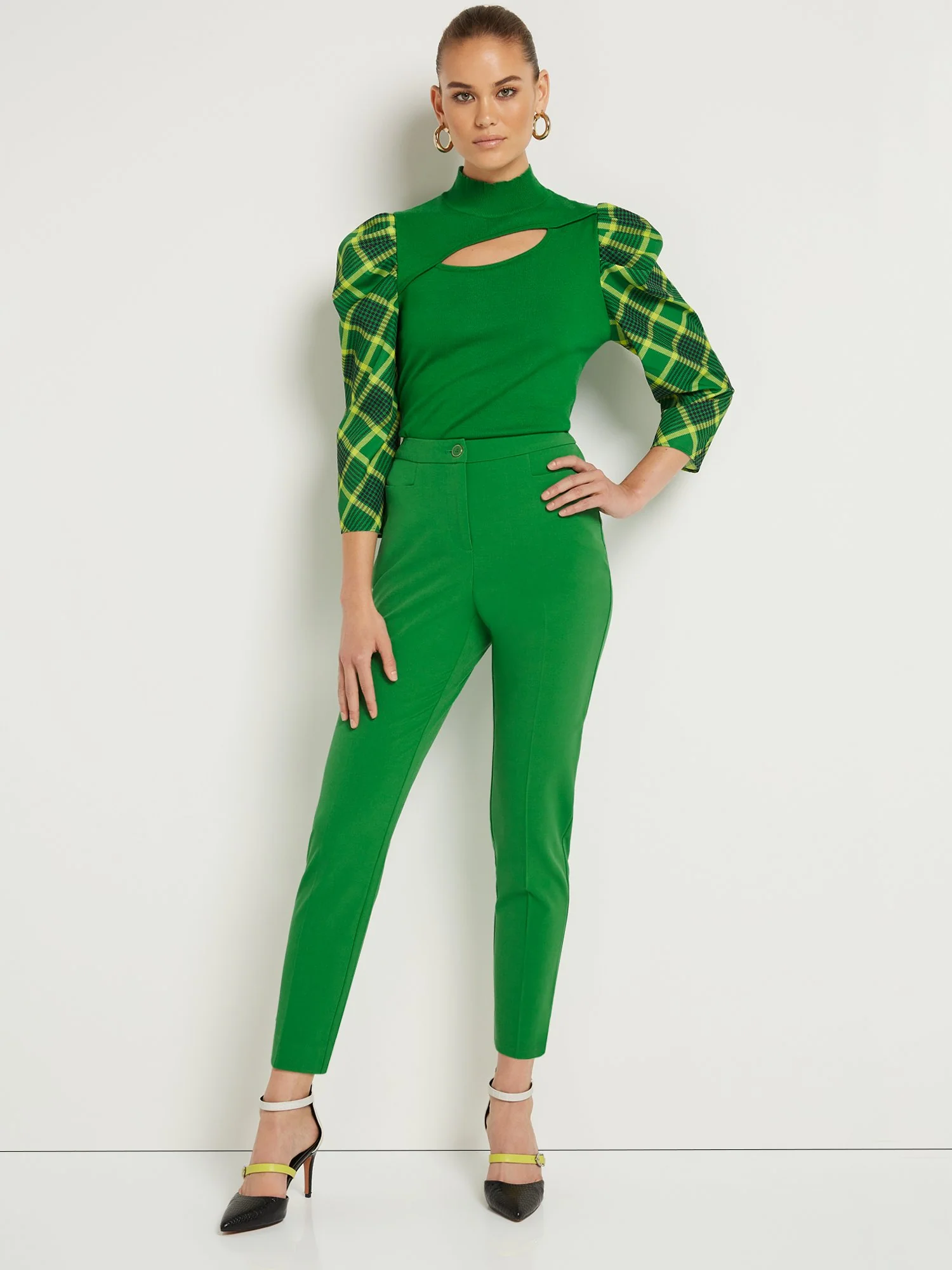 Petite Button-Waist Straight-Leg Ankle Pant - Essential Stretch - Image 15