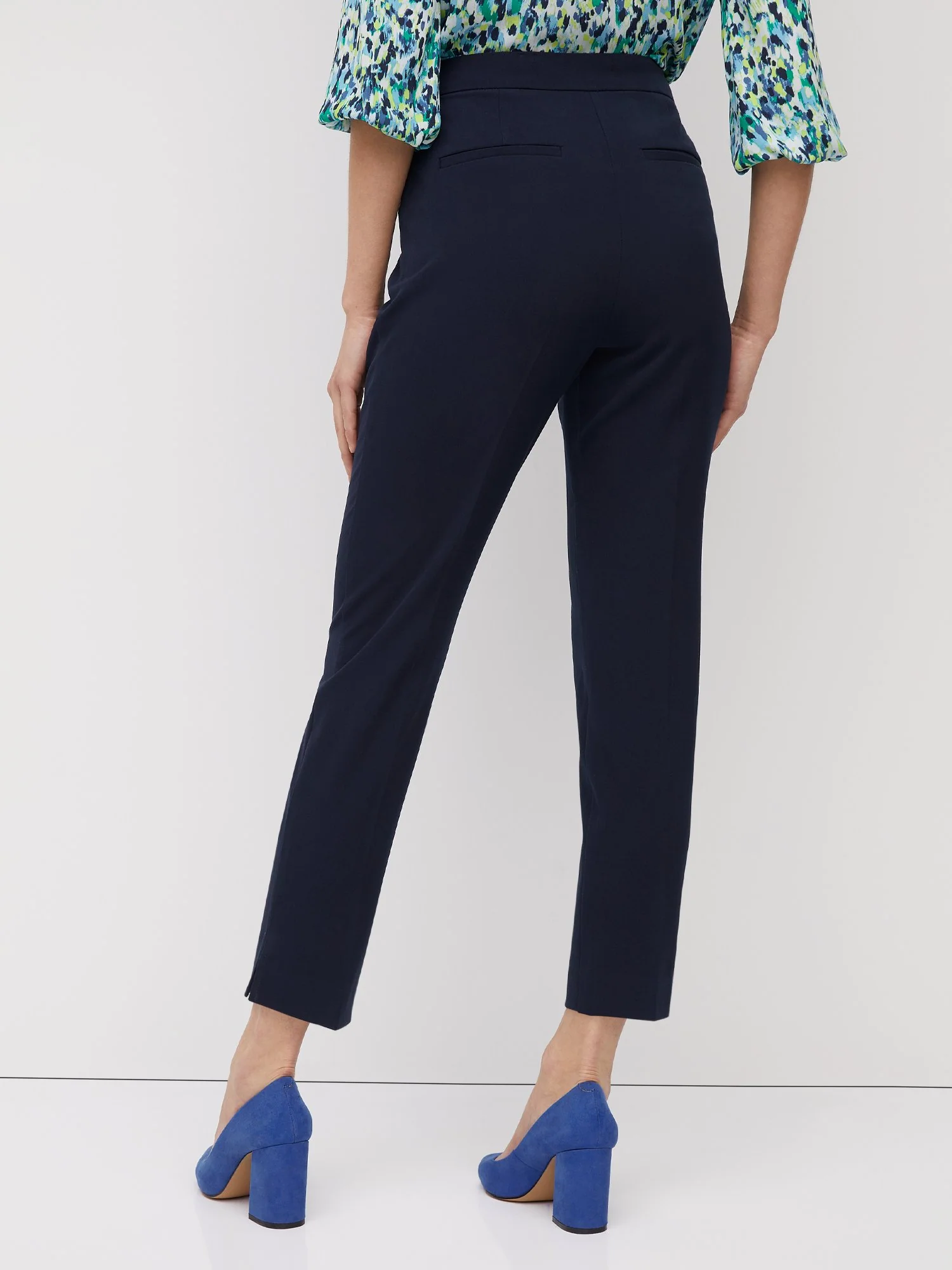 Petite Button-Waist Straight-Leg Ankle Pant - Essential Stretch - Image 9