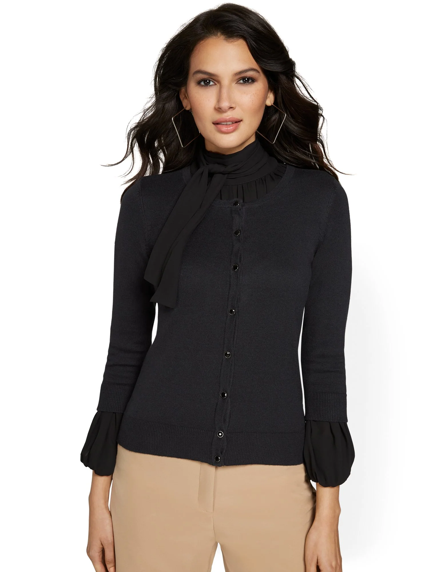Petite Chelsea Crewneck Cardigan - Image 2