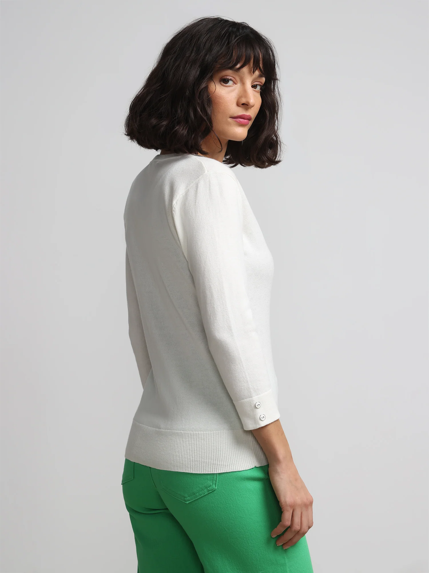 Petite Chelsea Crewneck Cardigan - Image 8