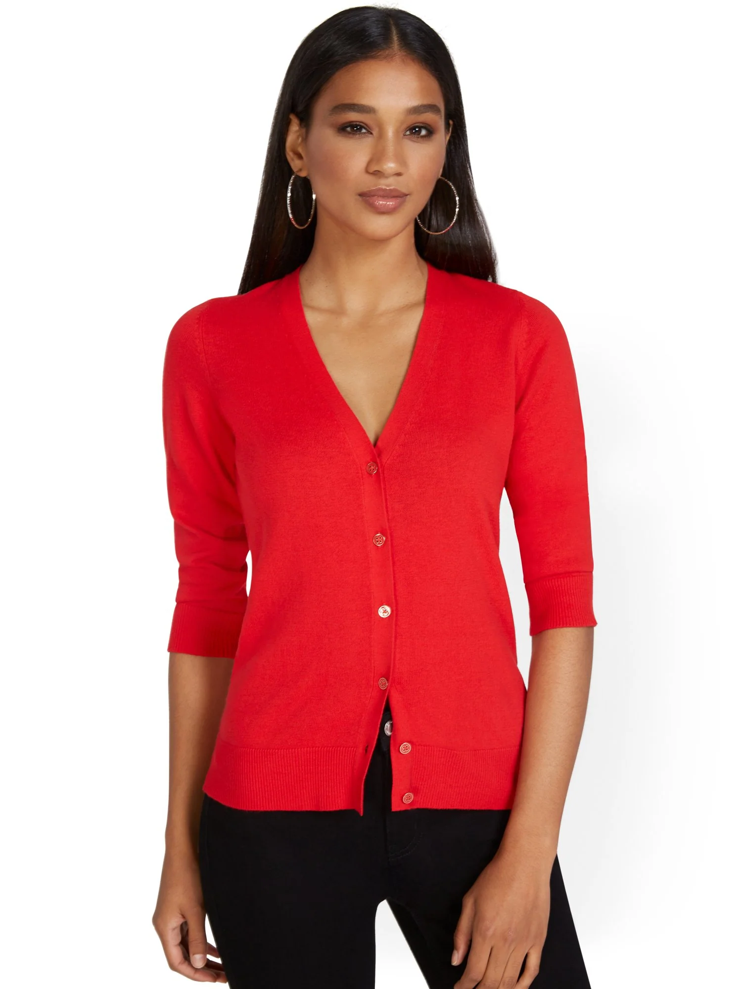 Petite Chelsea V-Neck Cardigan - Image 5