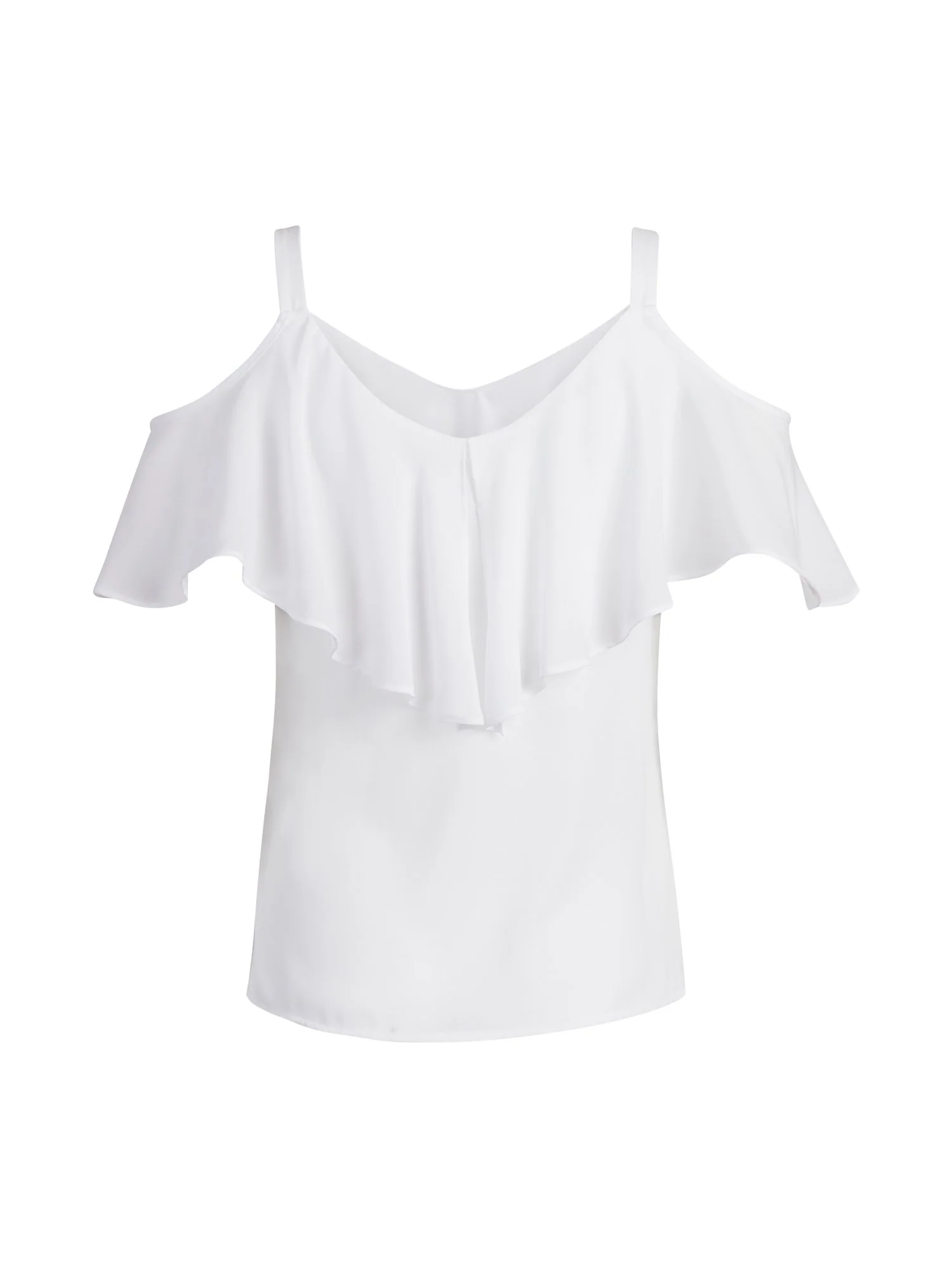 Petite Cold-Shoulder Ruffle Top - 7th Avenue - Image 3