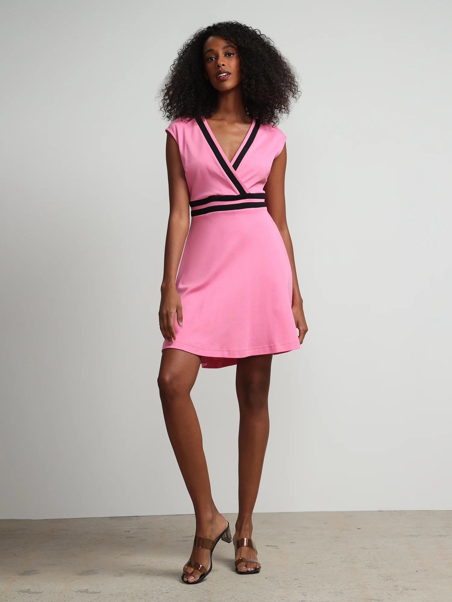 Petite Colorblock Accent Wrap Dress - City Knits - Image 15