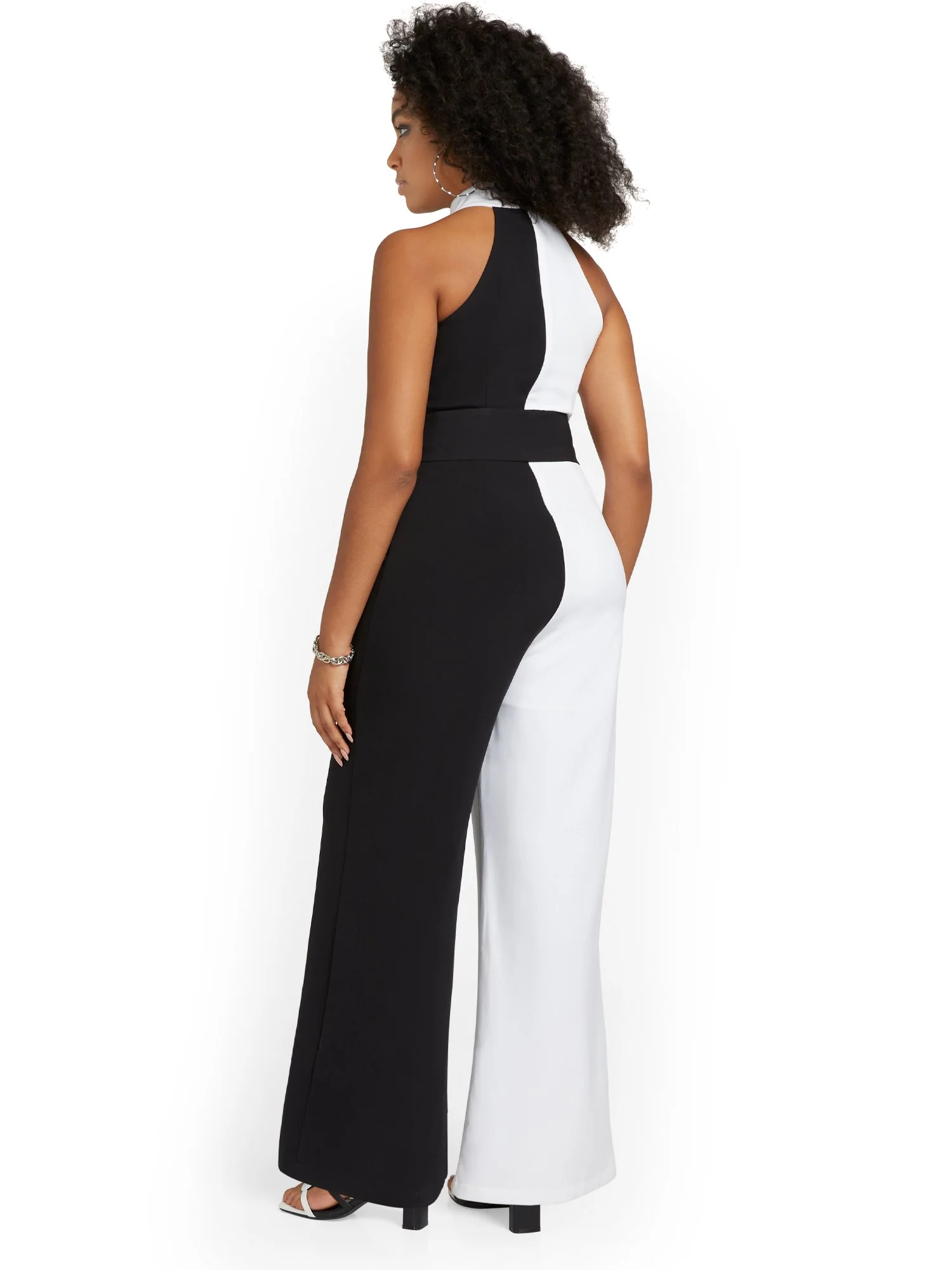 Petite Colorblock Halterneck Jumpsuit - Image 3