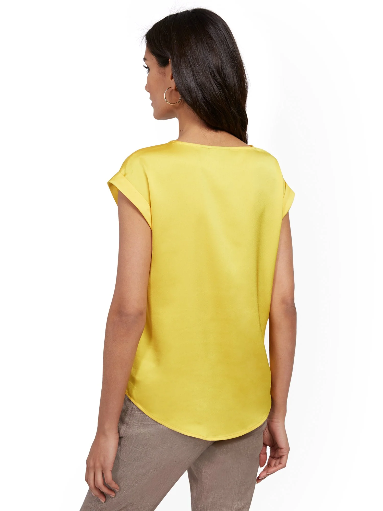 Petite Contrast-Inset Top - 7th Avenue - Image 23
