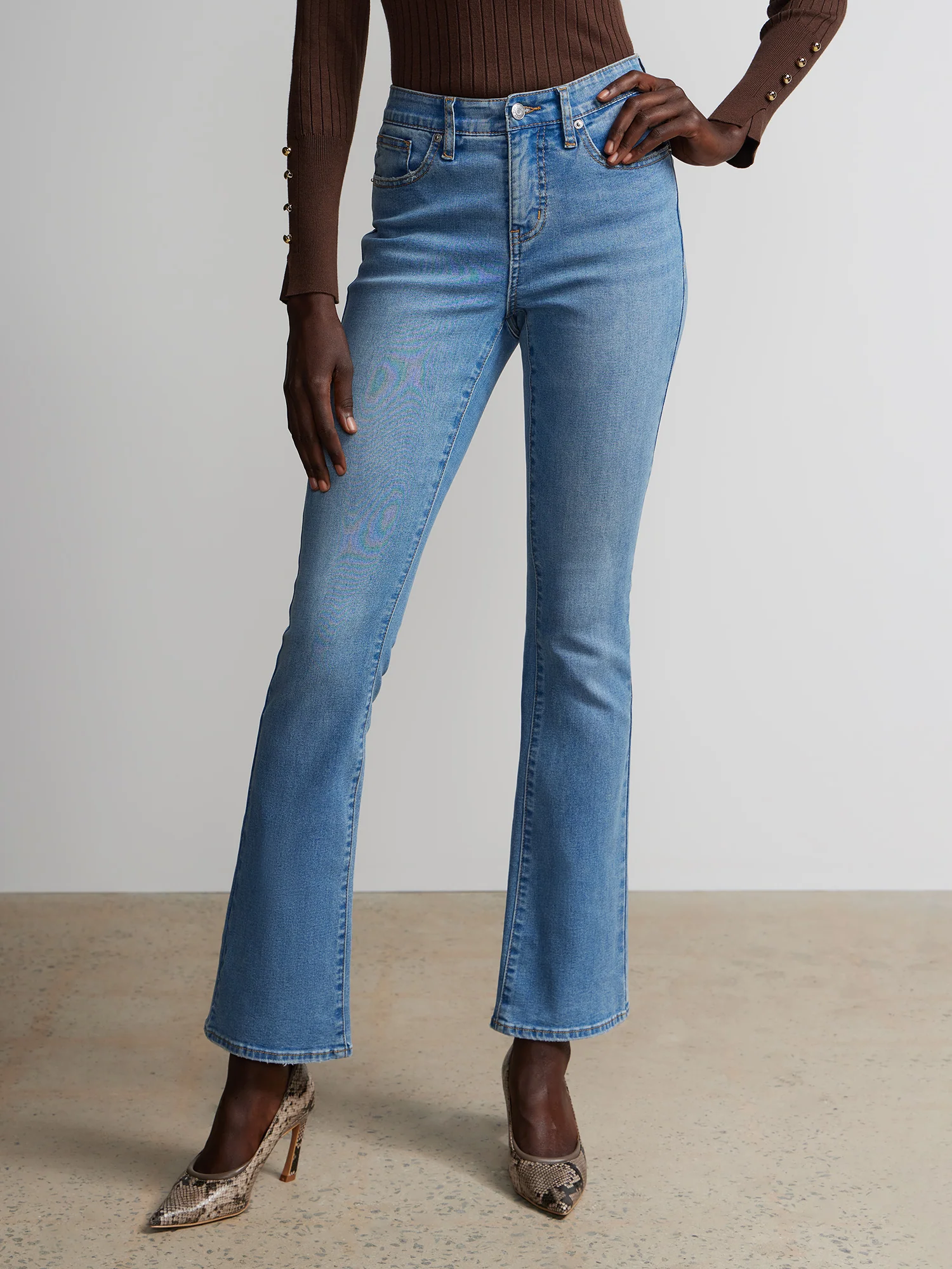 Petite Curvy High Rise Bootcut Jeans