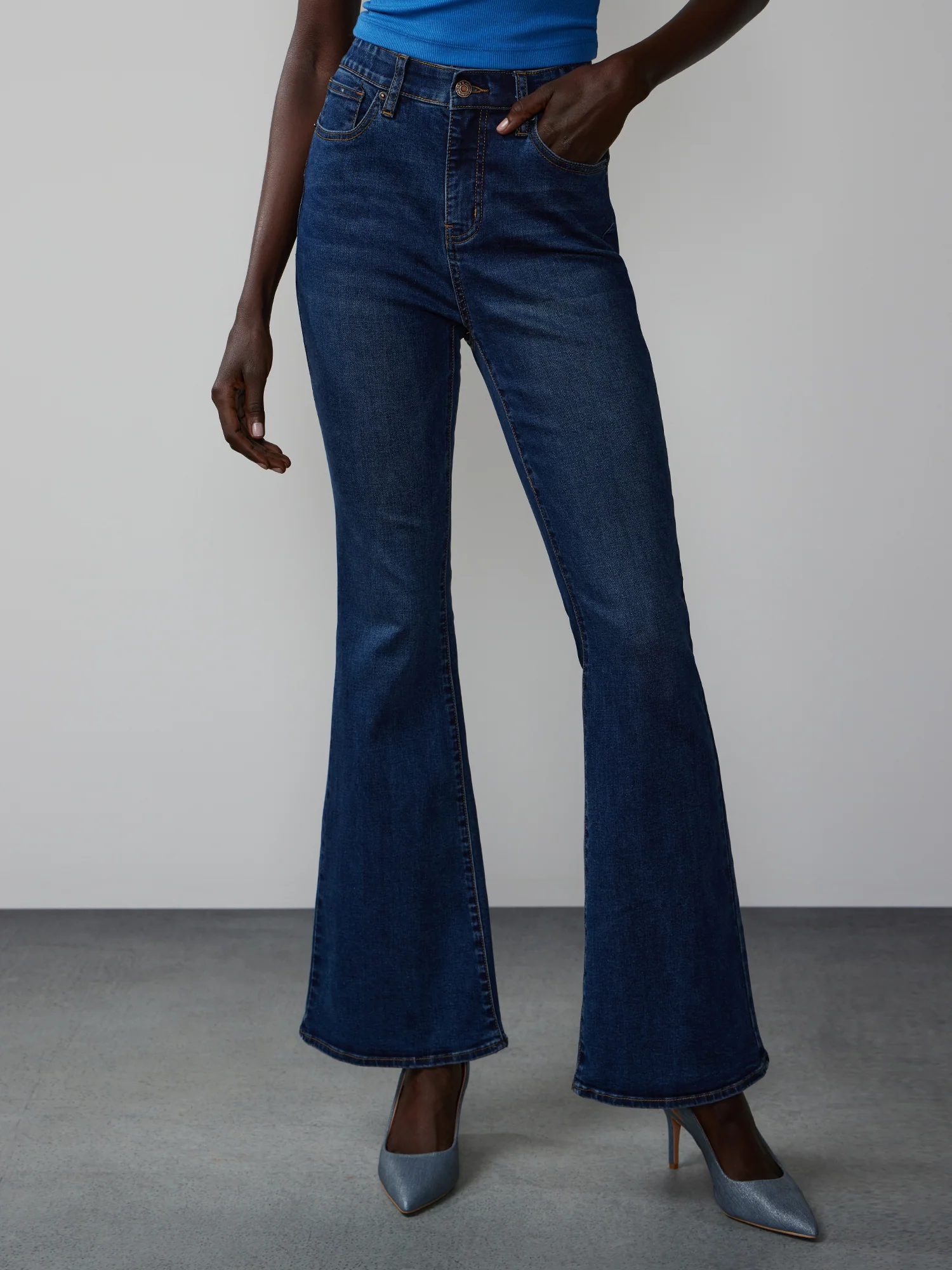 Petite Curvy Ultra High Rise Flare Jeans