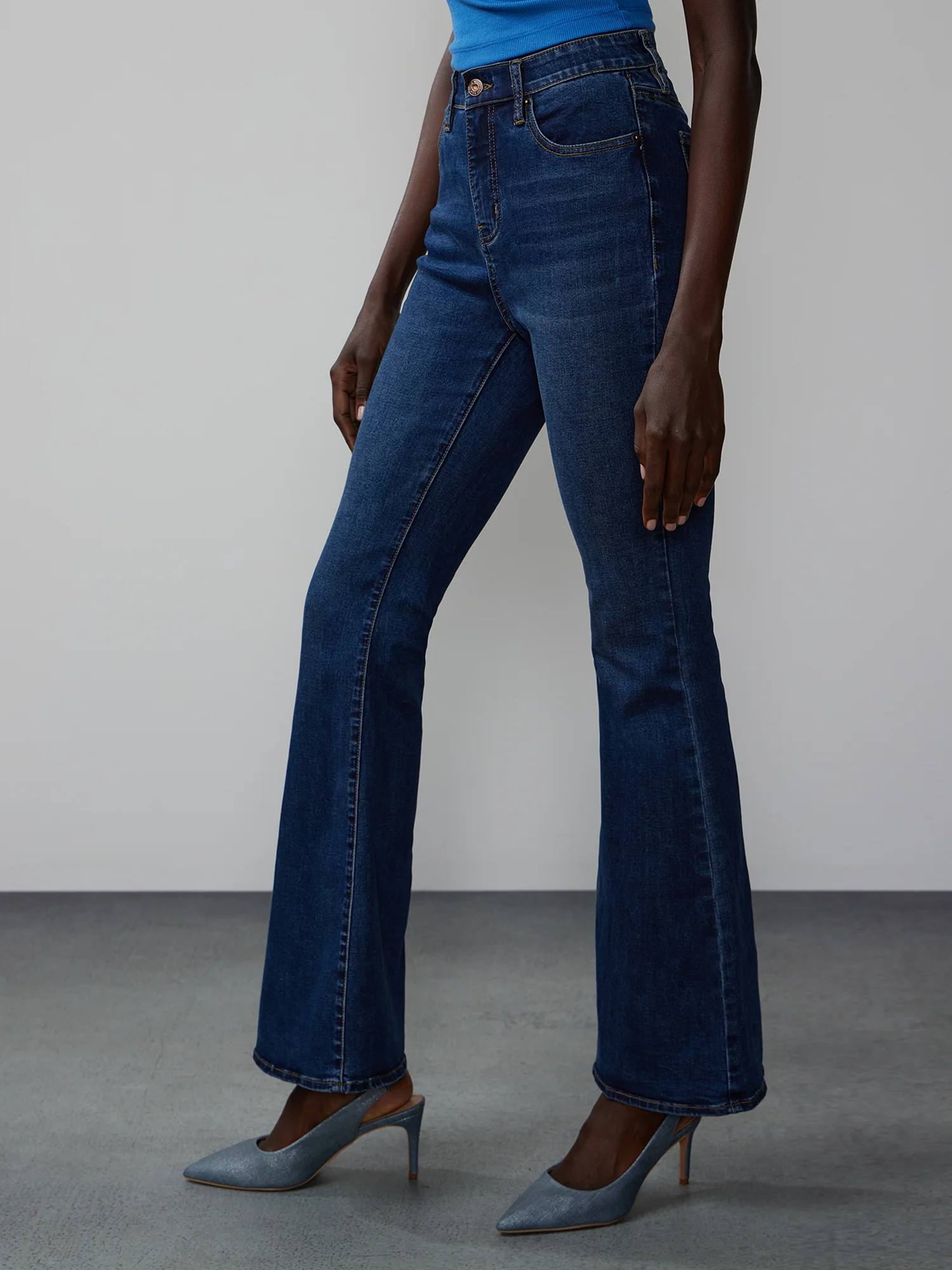 Petite Curvy Ultra High Rise Flare Jeans - Image 2