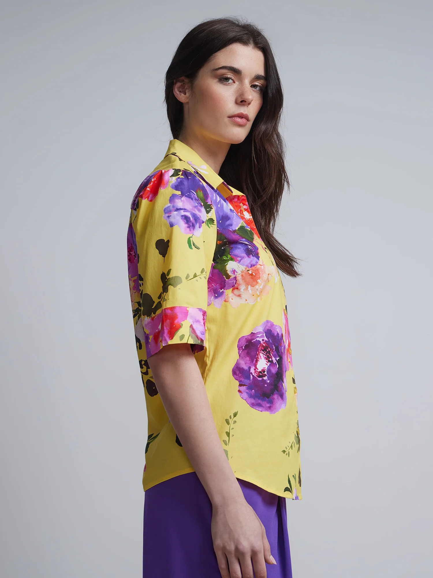 Petite Floral Button-Front - NY&C Madison Shirt® - Image 2