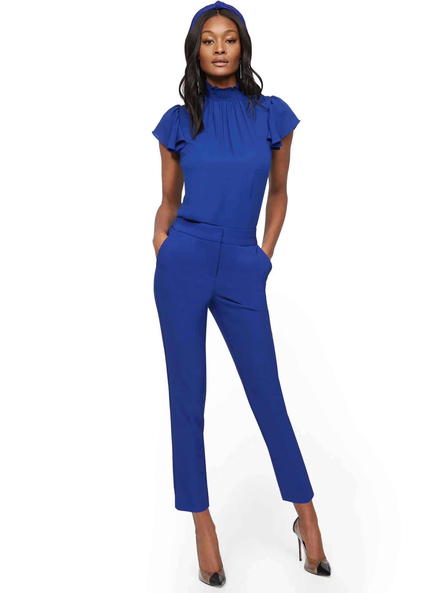 Petite High-Waisted Ankle Pant - Two-Way Stretch - 7th Avenue - Image 8