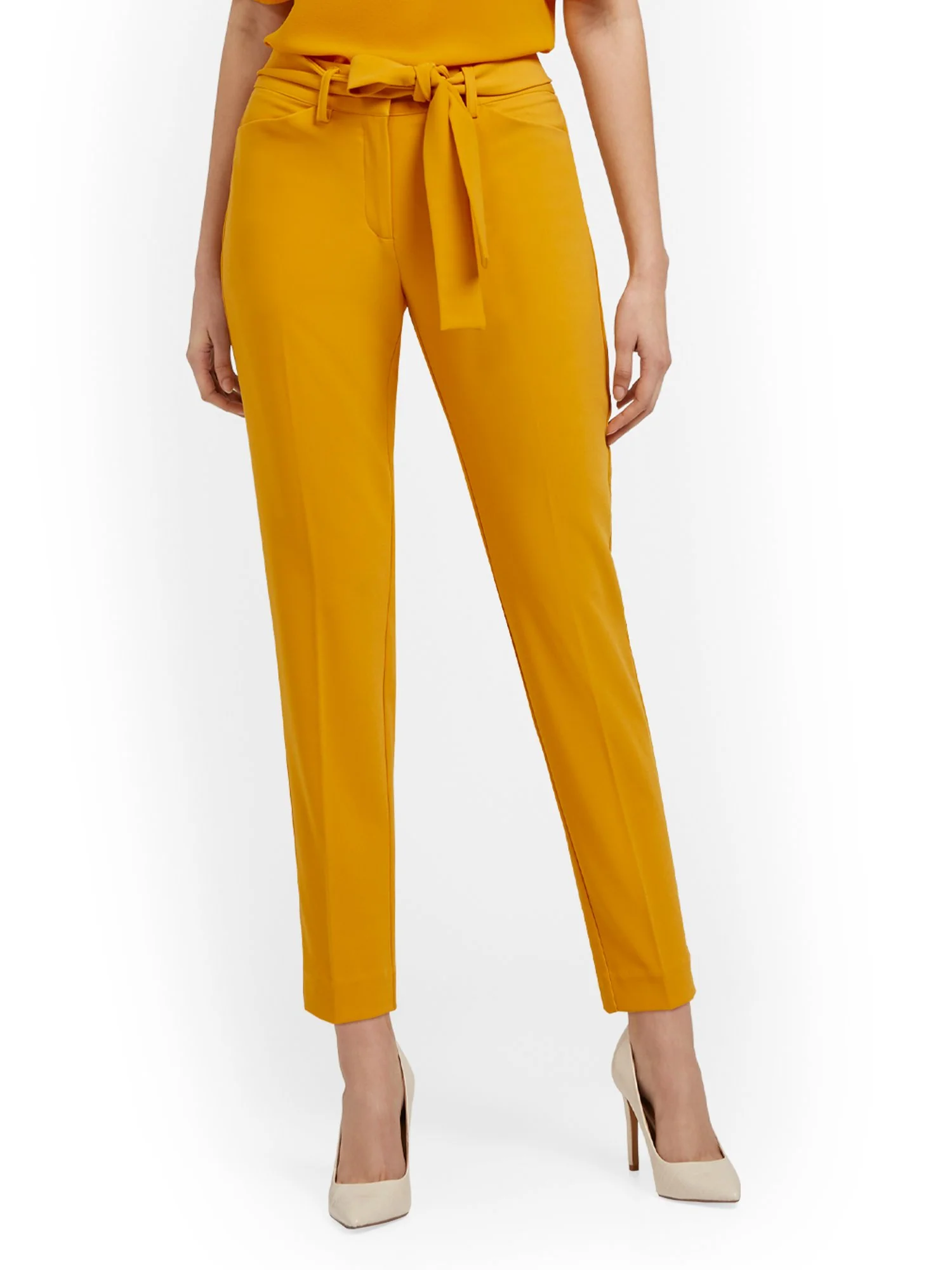 Petite High-Waisted Curvy-Fit Ankle Pant - Premium Stretch - Image 13