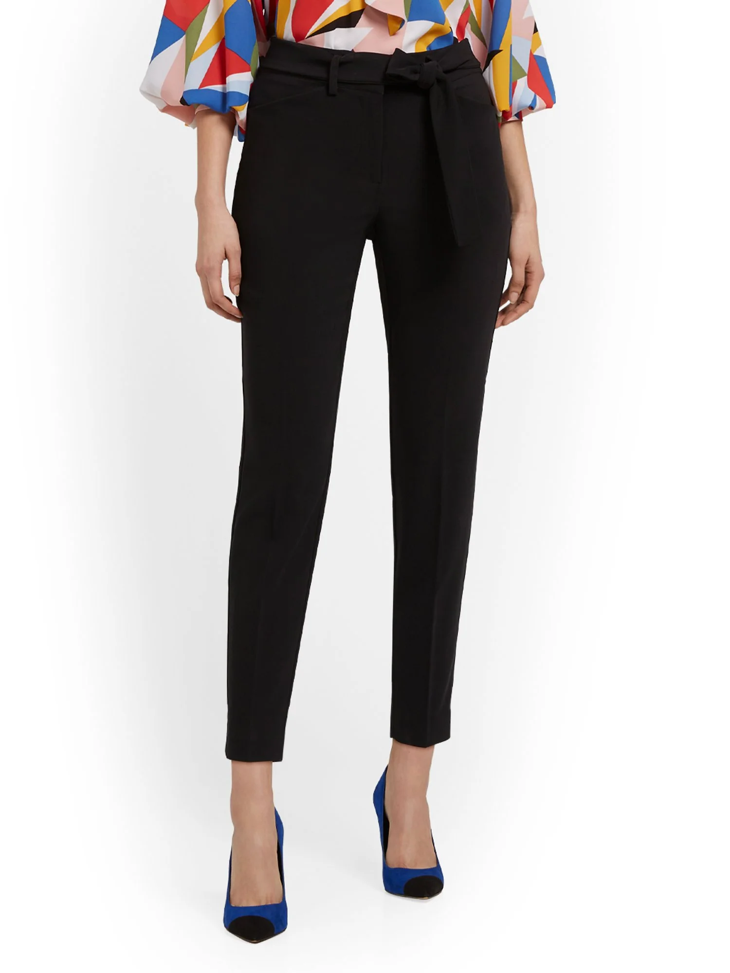 Petite High-Waisted Curvy-Fit Ankle Pant - Premium Stretch - Image 2