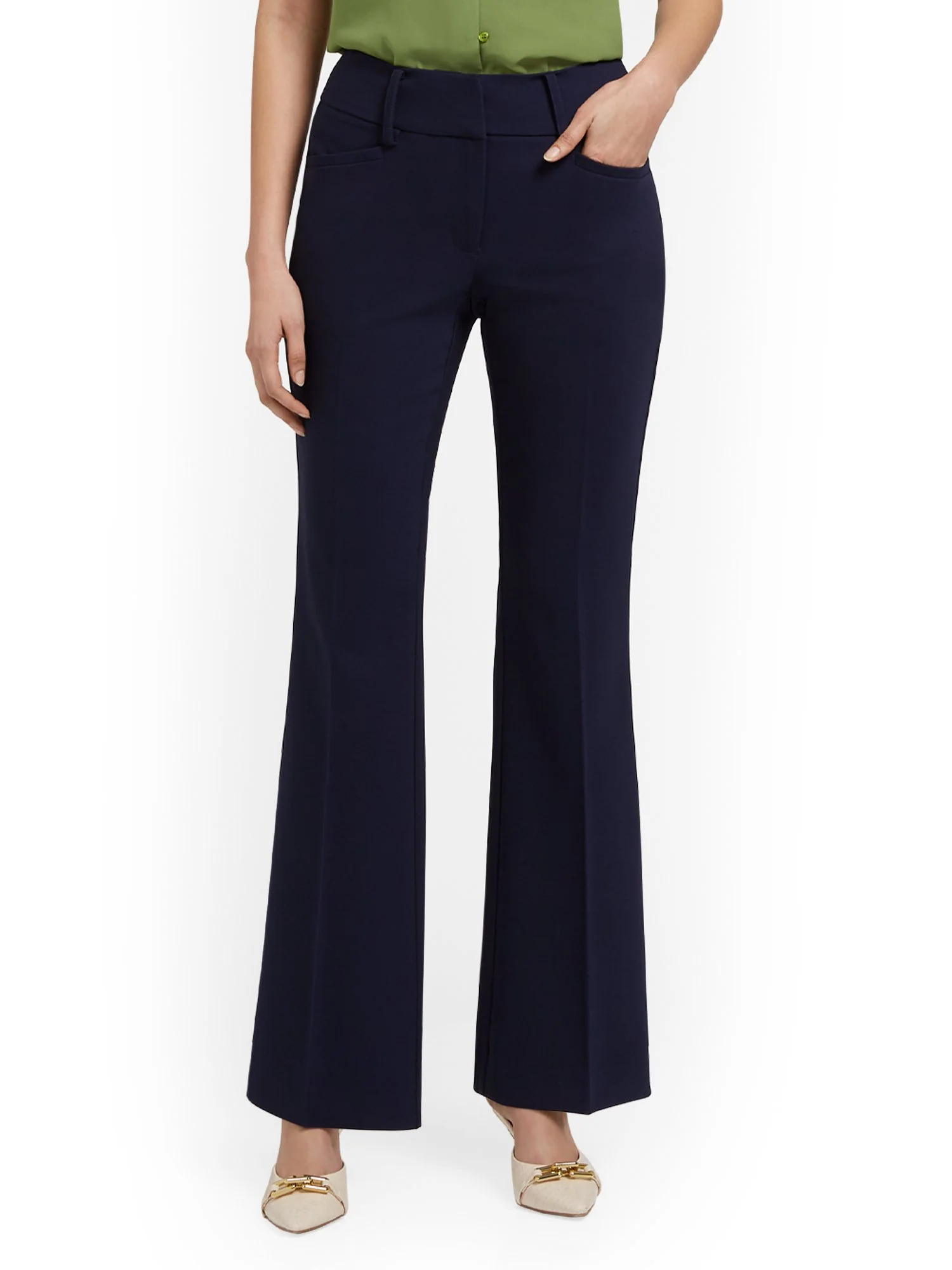Petite High-Waisted Curvy-Fit Bootcut Pant - Premium Stretch - Image 11