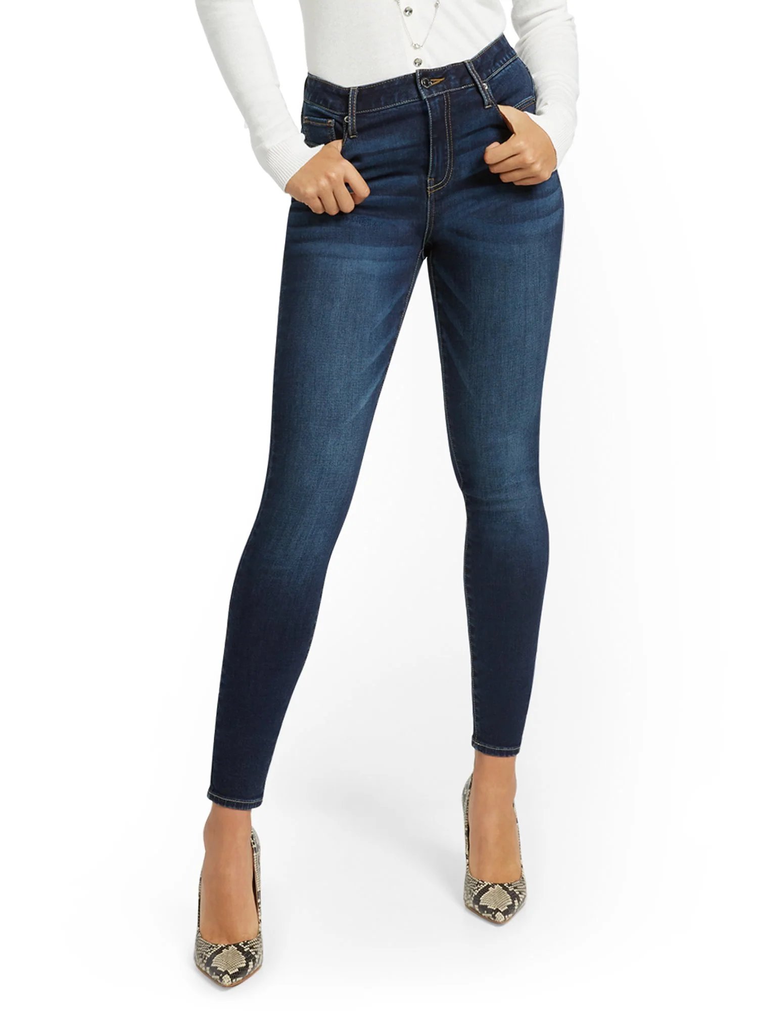 Petite High-Waisted Curvy Skinny Jeans - Image 2