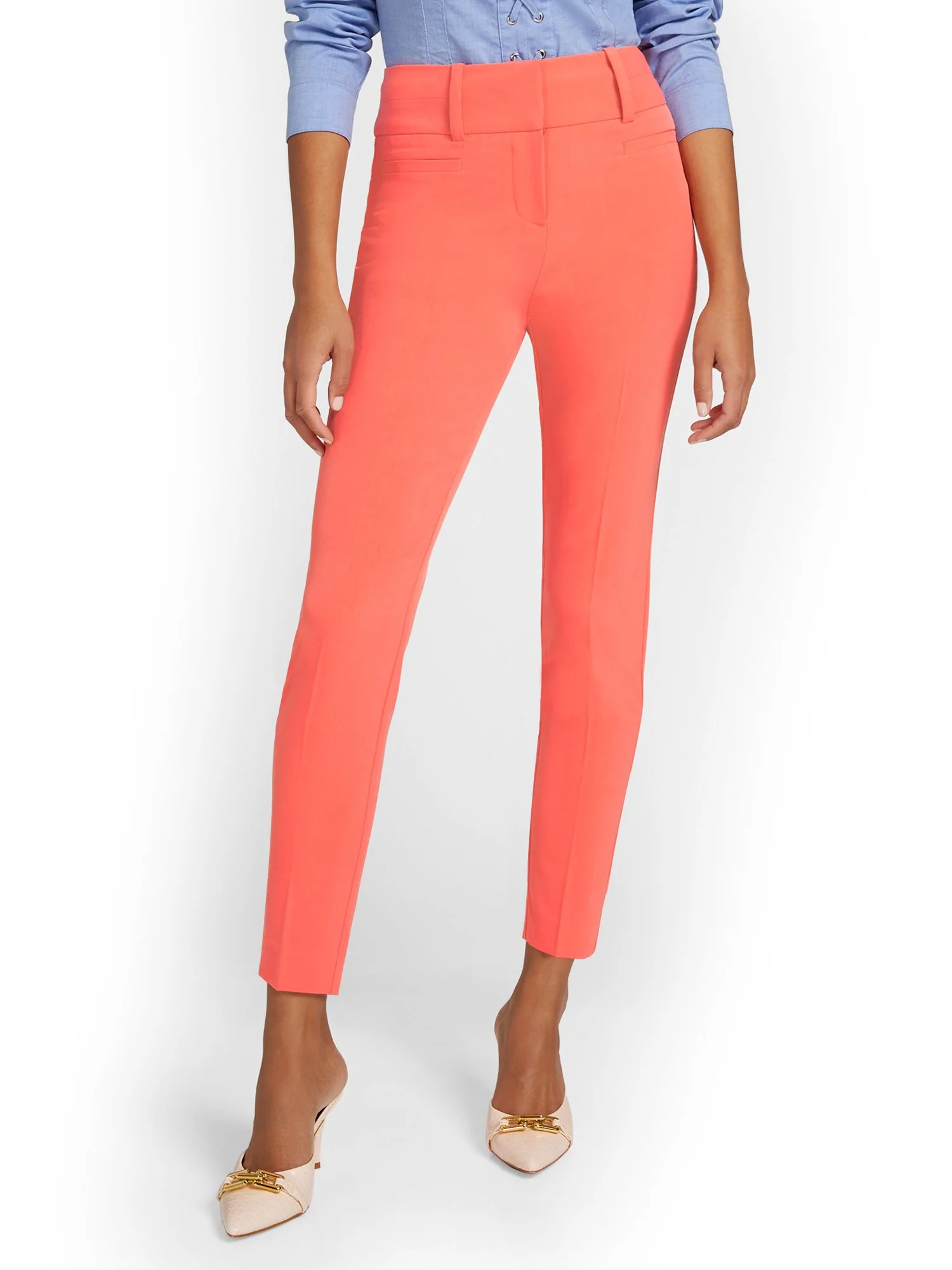 Petite High-Waisted Modern Fit Ankle Pant - Essential Stretch - Image 19