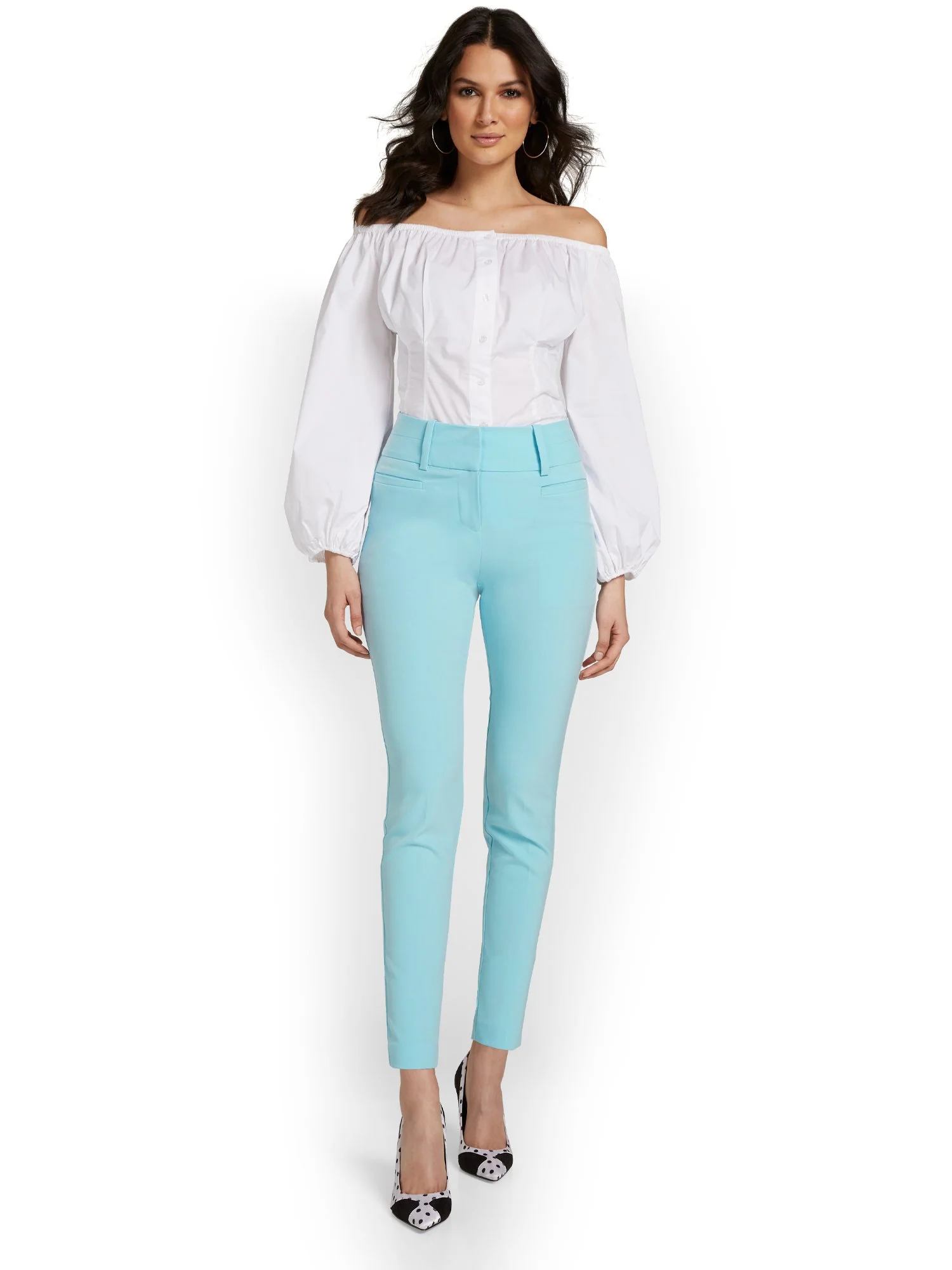 Petite High-Waisted Modern Fit Ankle Pant - Essential Stretch - Image 32