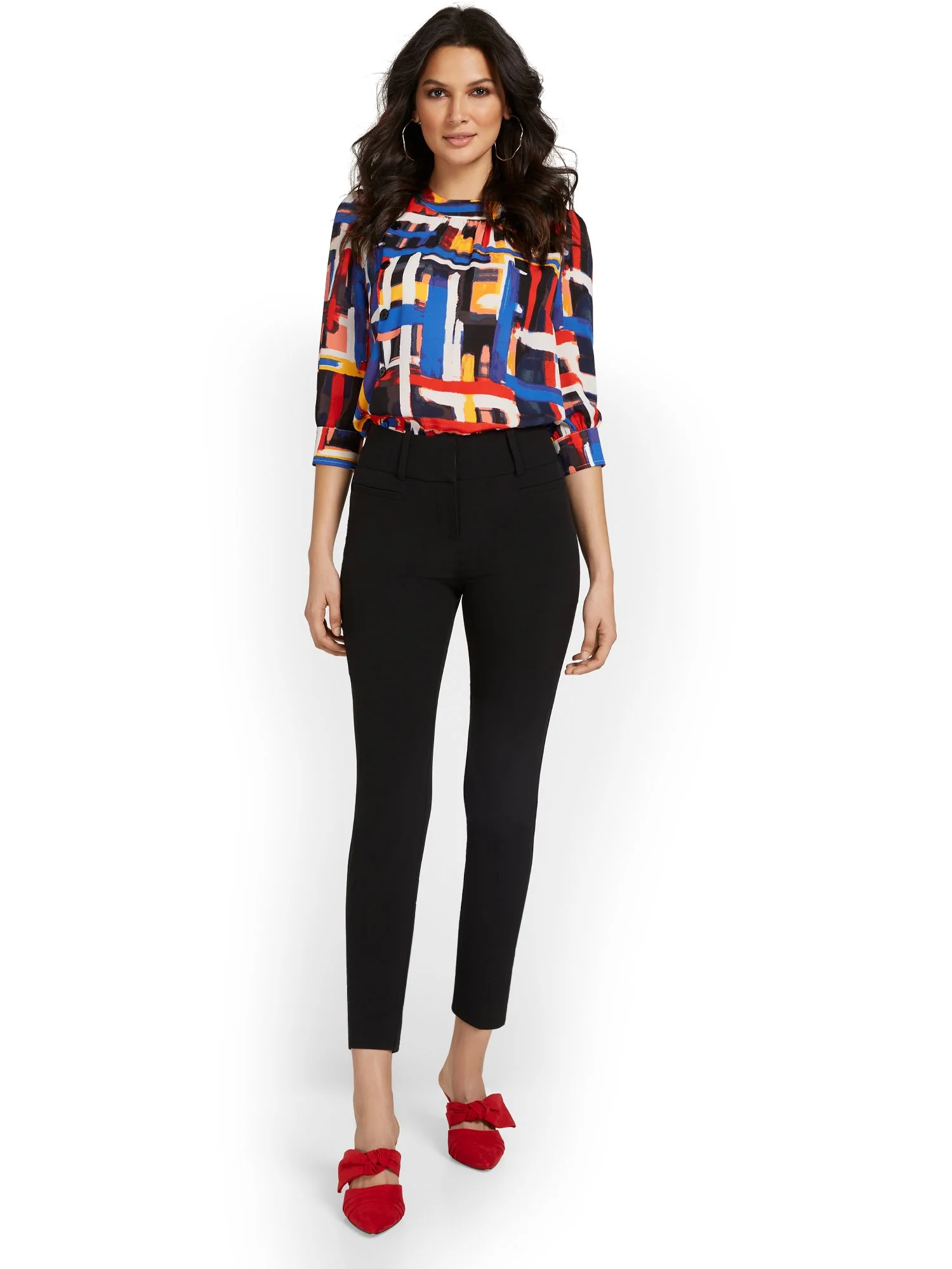 Petite High-Waisted Modern Fit Ankle Pant - Essential Stretch - Image 4