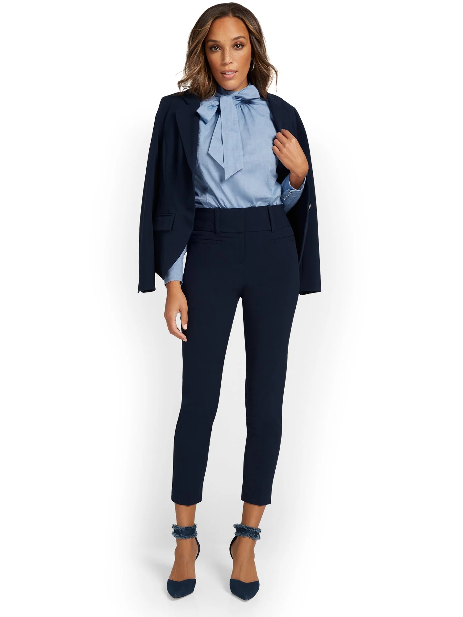 Petite High-Waisted Modern Fit Ankle Pant - Essential Stretch - Image 8