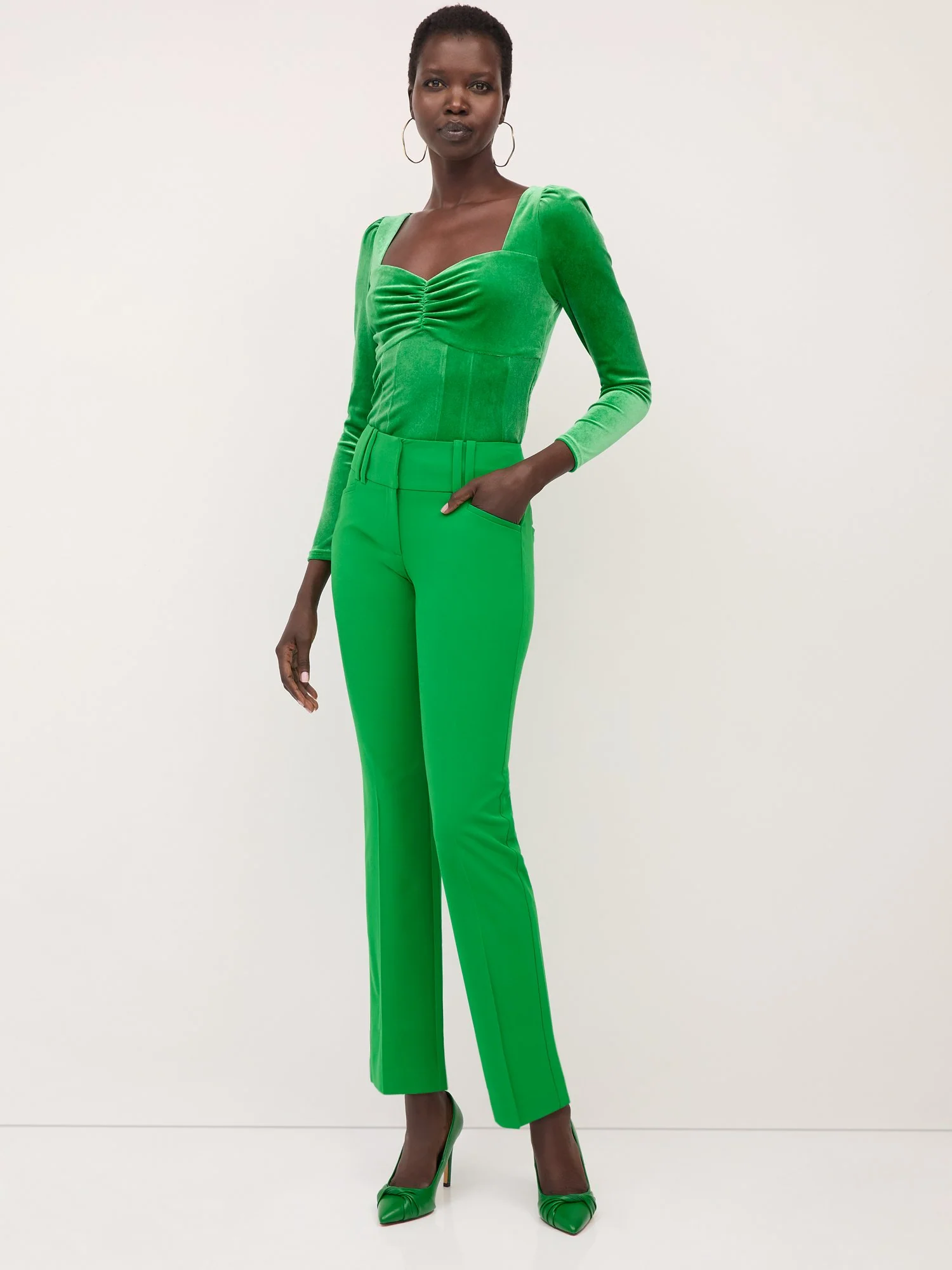 Petite High-Waisted Modern-Fit Straight-Leg Pant - Essential Stretch - Image 12