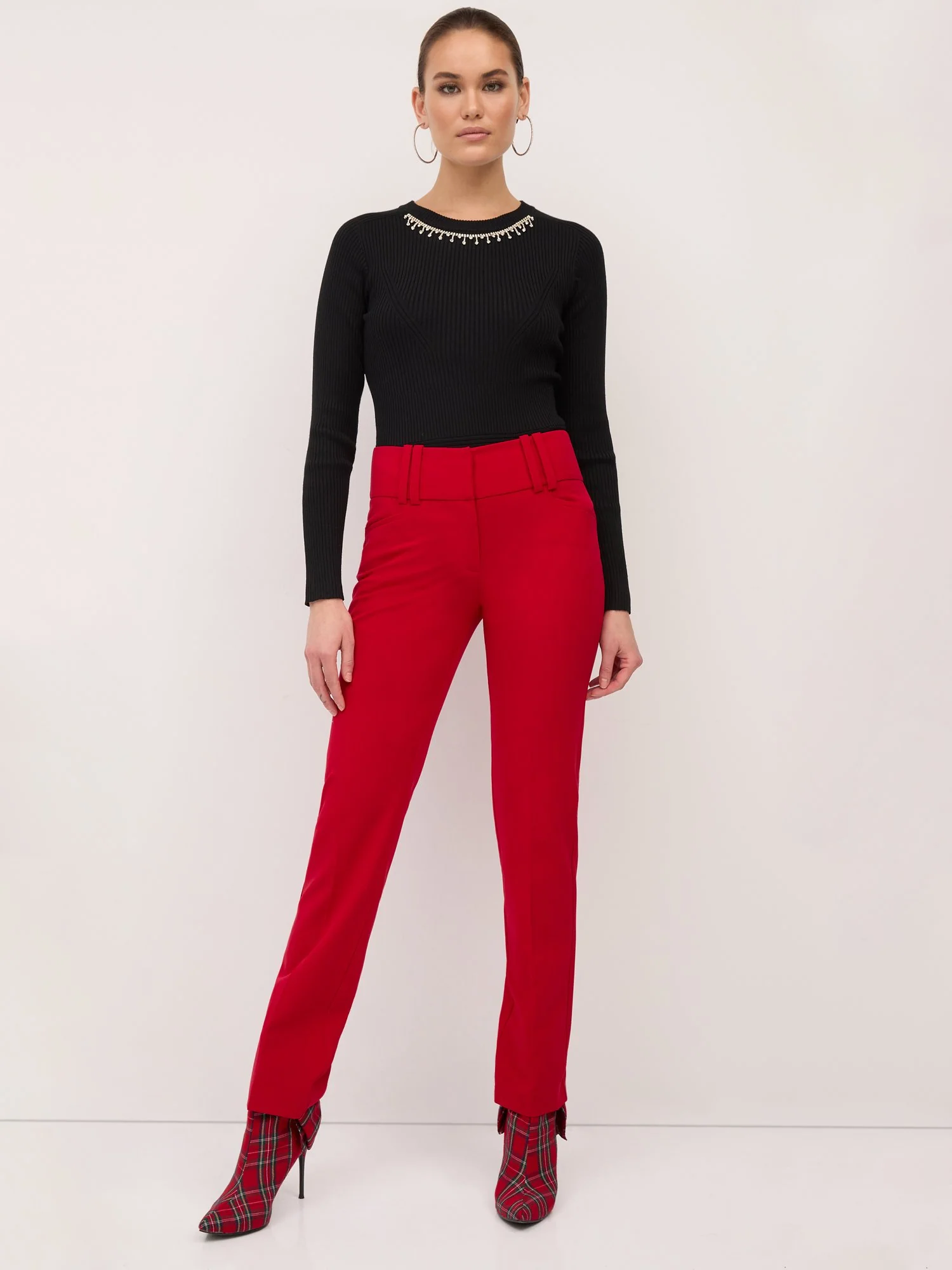 Petite High-Waisted Modern-Fit Straight-Leg Pant - Essential Stretch - Image 6