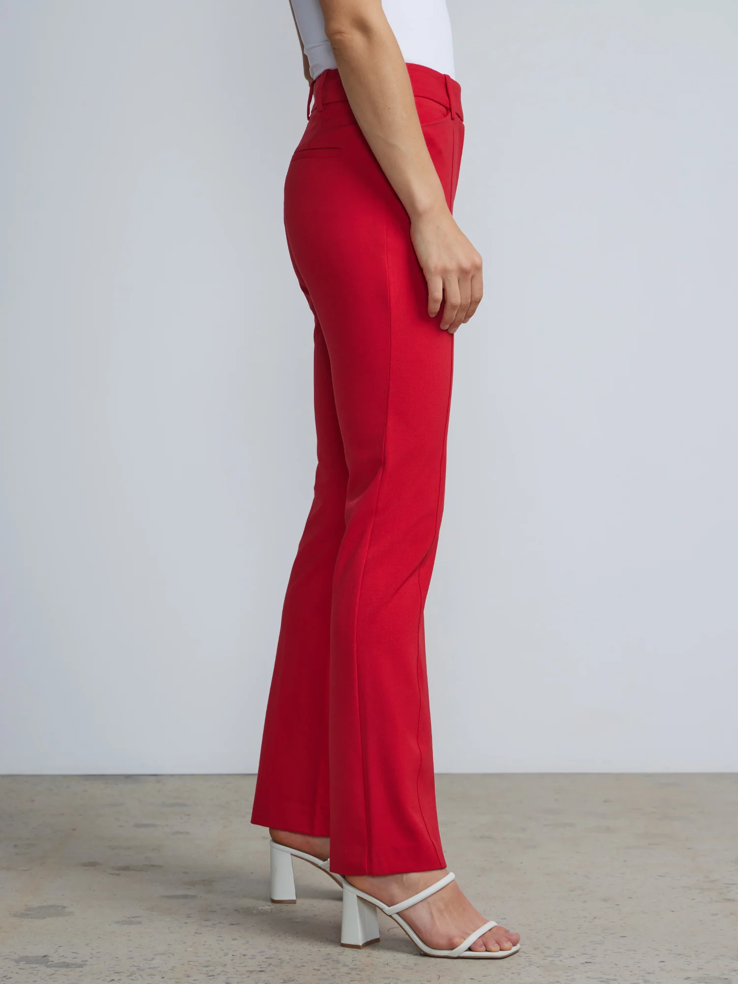 Petite High-Waisted Pintuck Bootcut Pant - Essential Stretch - Image 13
