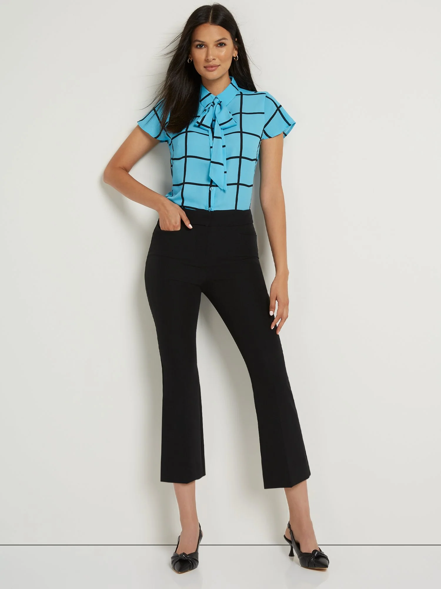 Petite High-Waisted Straight-Leg Kick Crop Pant - Image 5