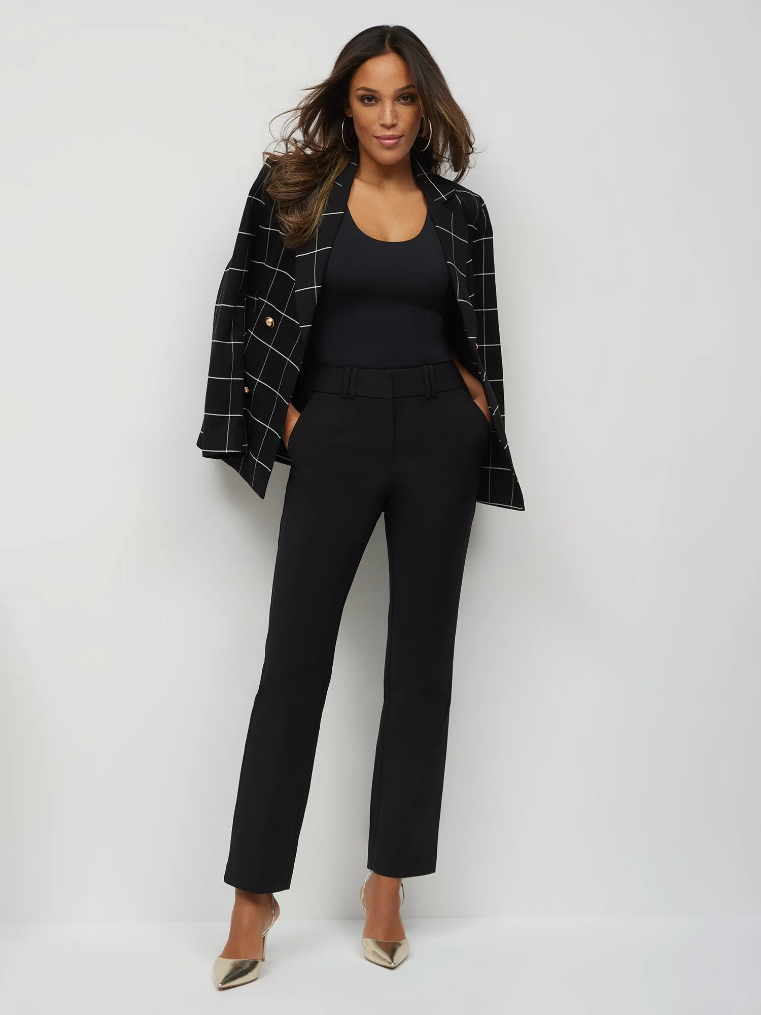 Petite High Rise Straight-Leg Pant - All Season Stretch