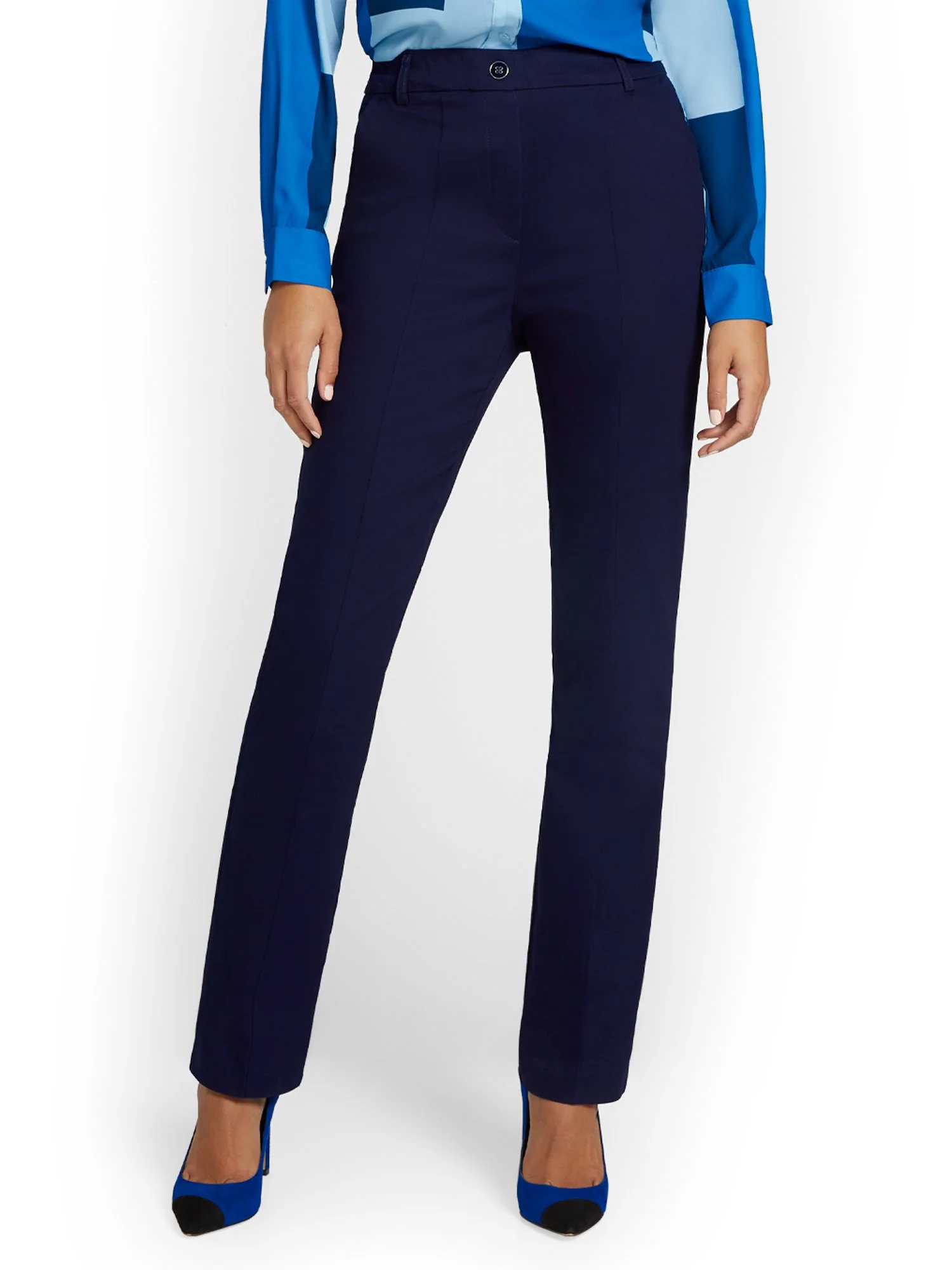 Petite High-Waisted Straight-Leg Pant - NY&Chic Collection - Image 5
