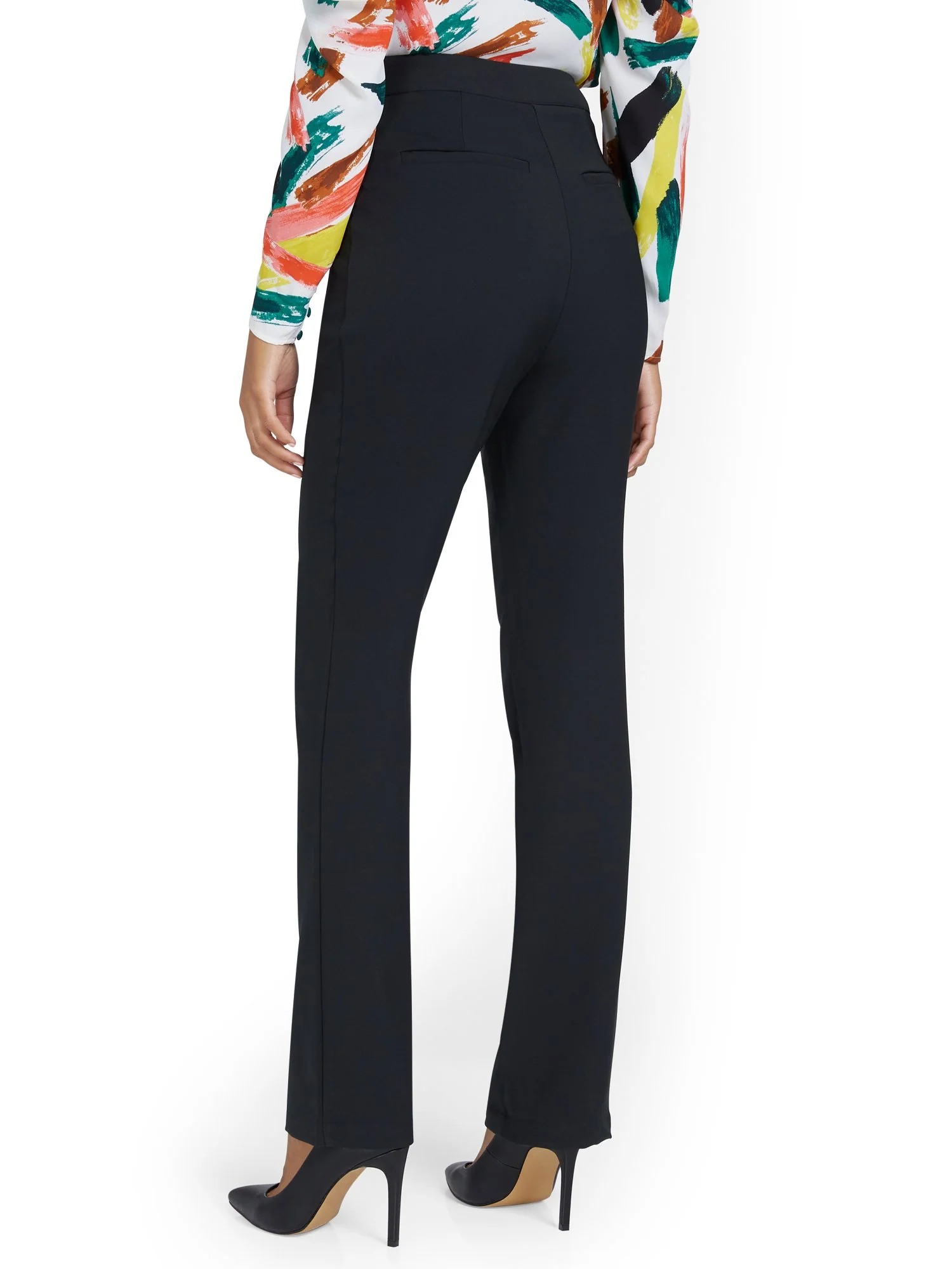 Petite High-Waisted Straight-Leg Pant - Premium Stretch - Image 3