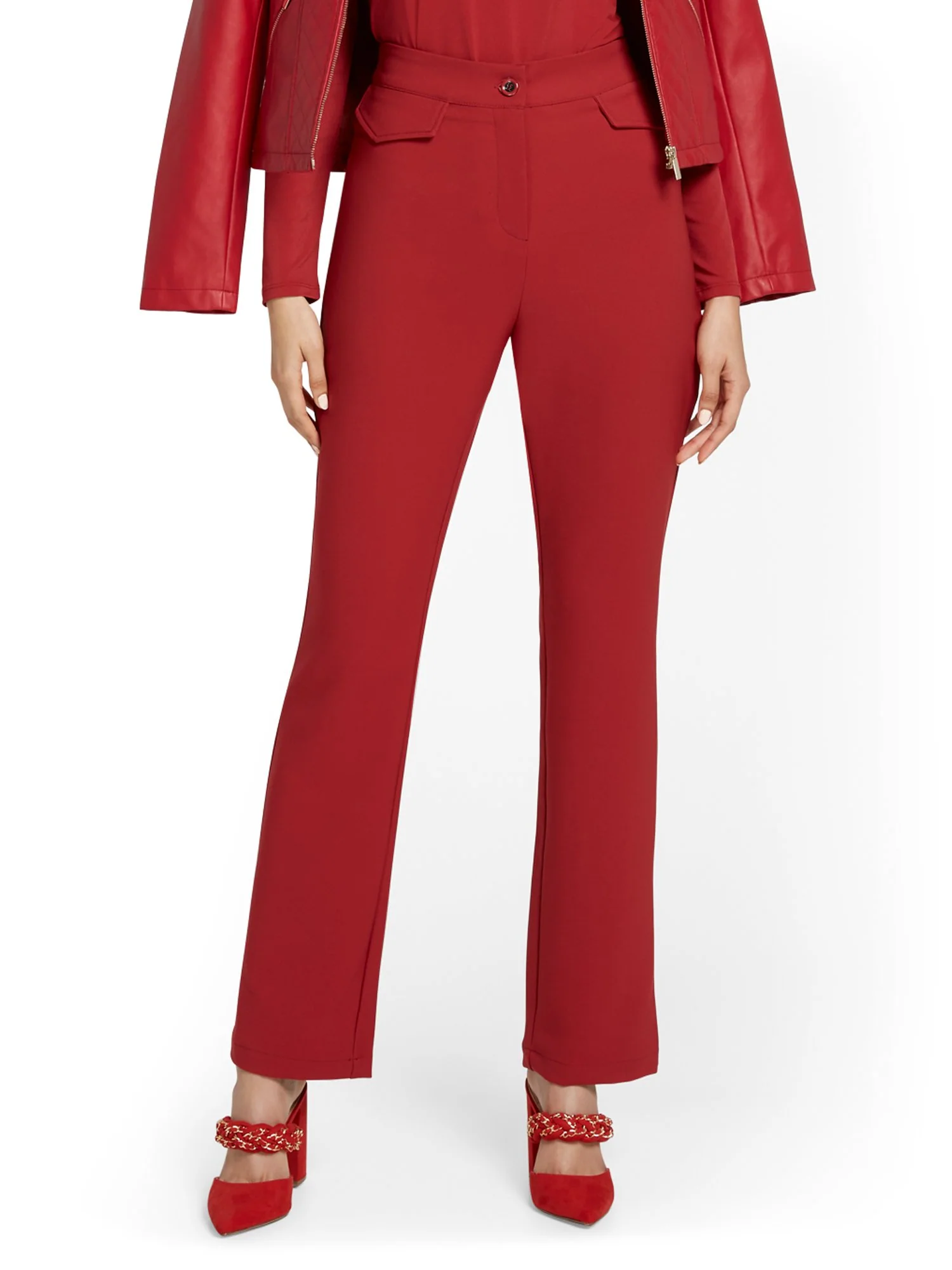 Petite High-Waisted Straight-Leg Pant - Premium Stretch - Image 7